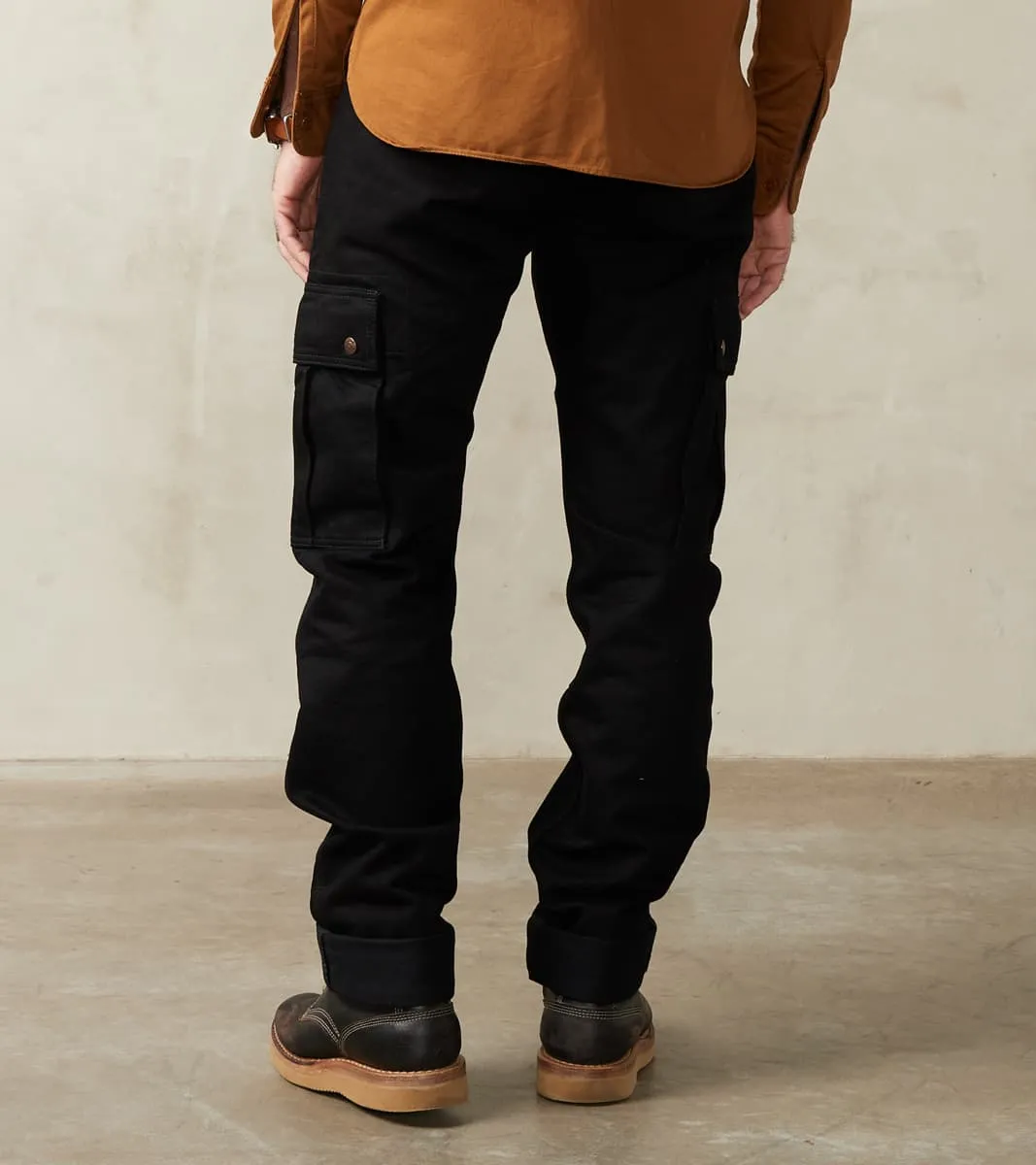 502DR-BB Serviceman - Classic Tapered Cargo - 14oz Black x Black
