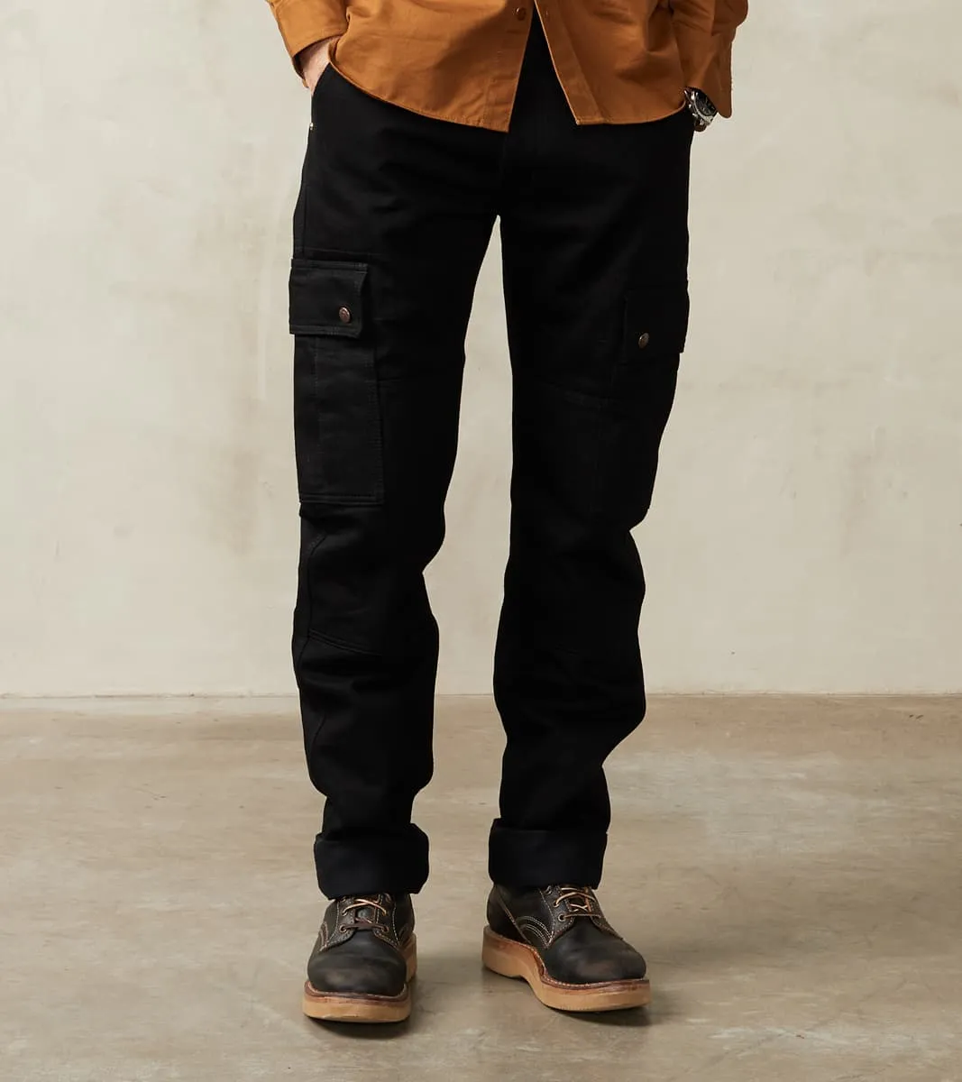502DR-BB Serviceman - Classic Tapered Cargo - 14oz Black x Black