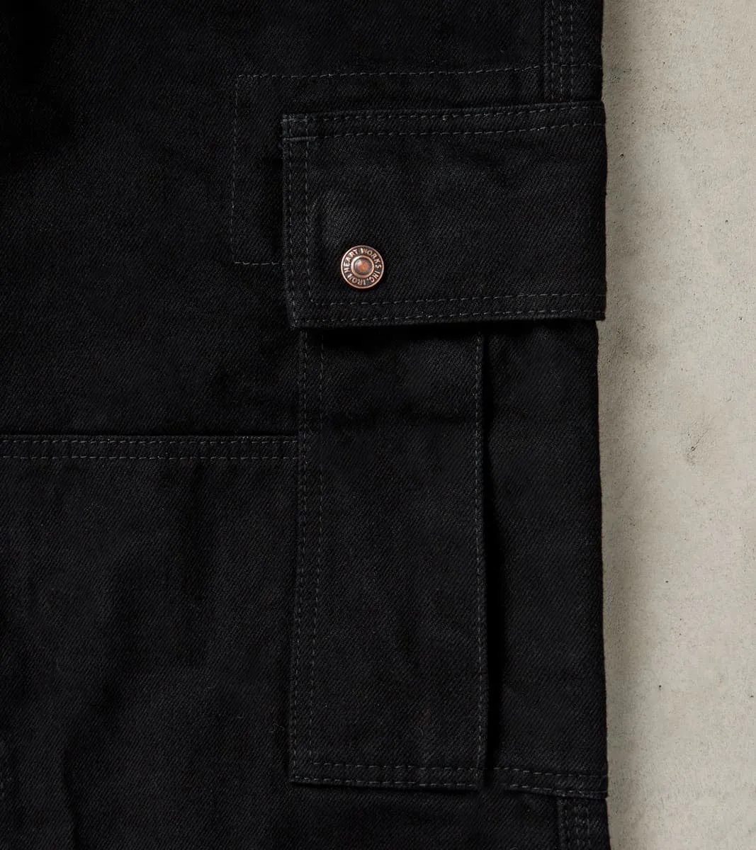 502DR-BB Serviceman - Classic Tapered Cargo - 14oz Black x Black