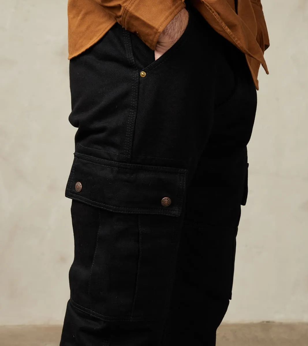 502DR-BB Serviceman - Classic Tapered Cargo - 14oz Black x Black