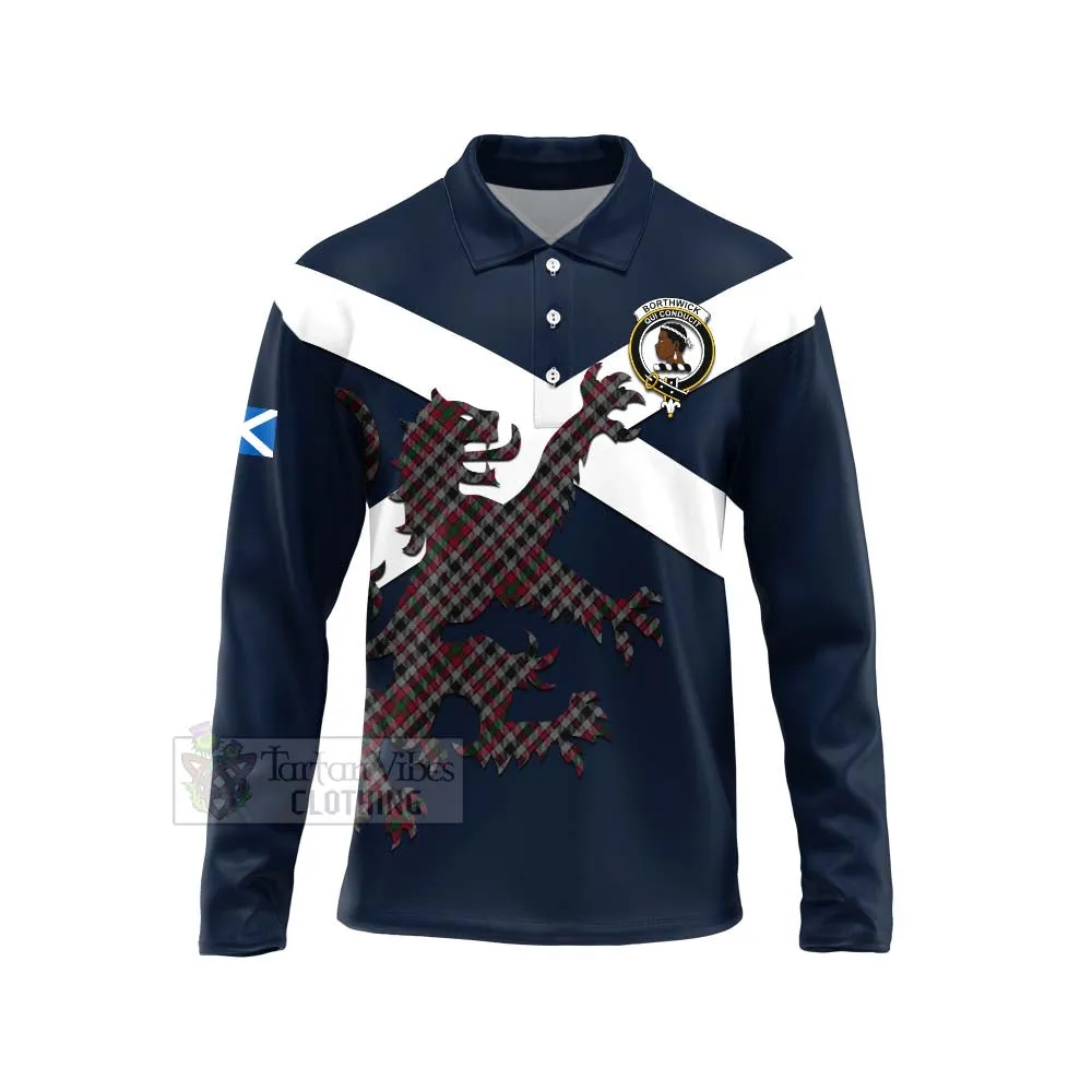 Borthwick Tartan Lion Rampant Long Sleeve Polo Shirt  Proudly Display Your Heritage with Alba Gu Brath and Clan Name