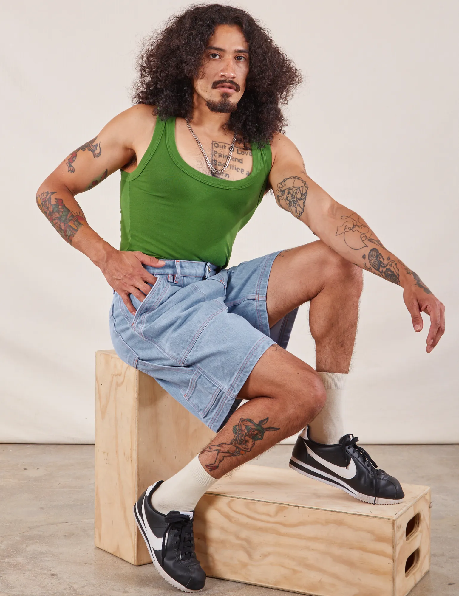 Carpenter Shorts - Light Wash