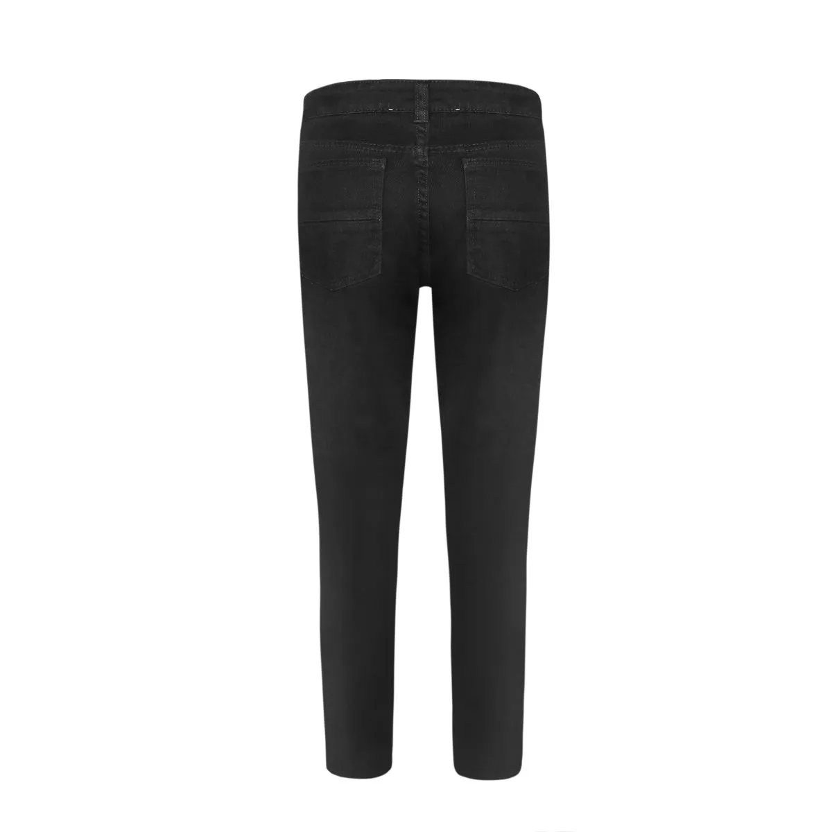 Checkered Patch Denim - Black