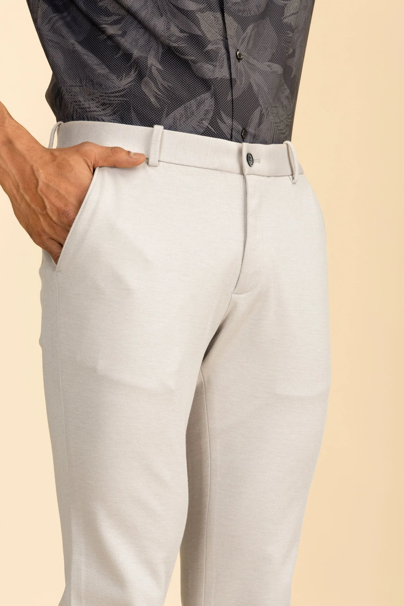 Cream 4 Way Stretch Port Pants
