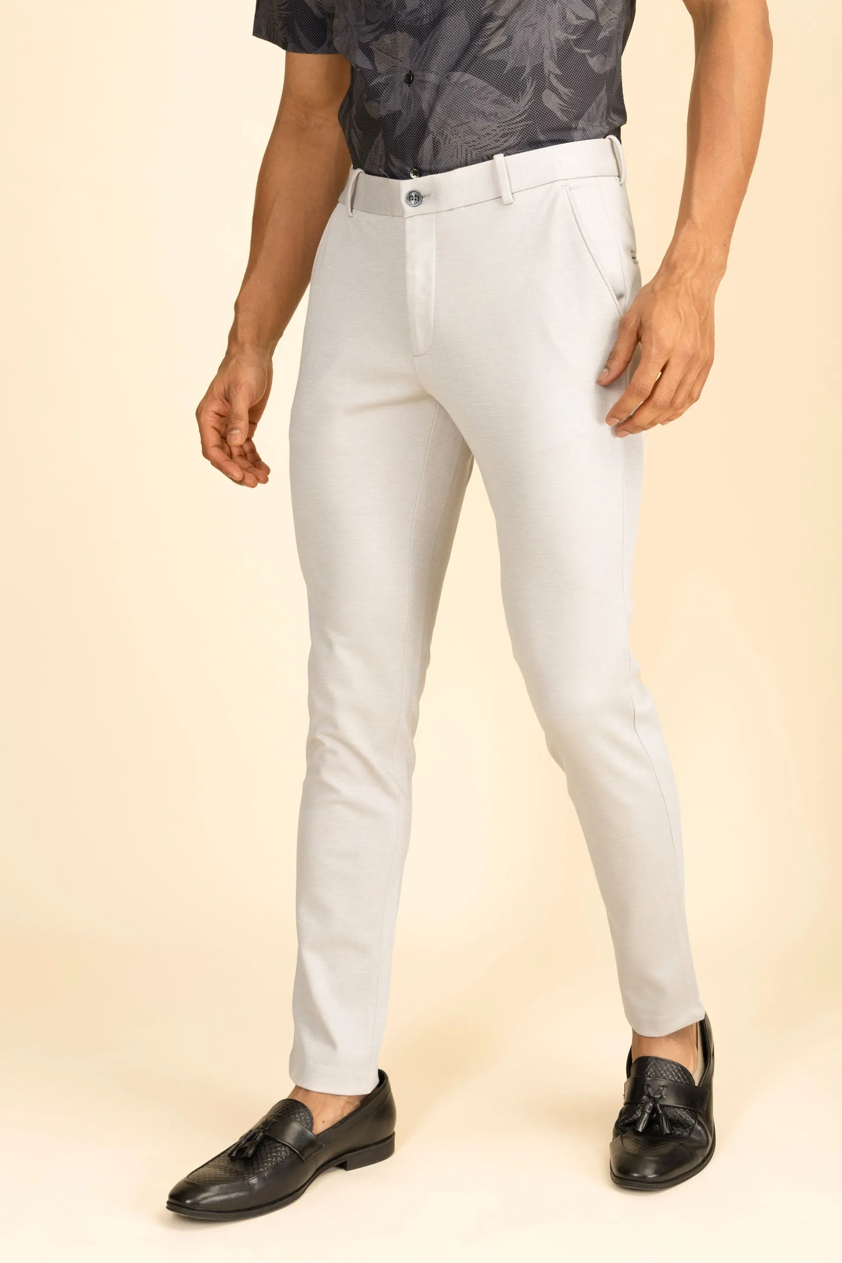 Cream 4 Way Stretch Port Pants