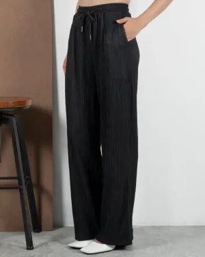 Crinkle Texture Loose Fit Pants