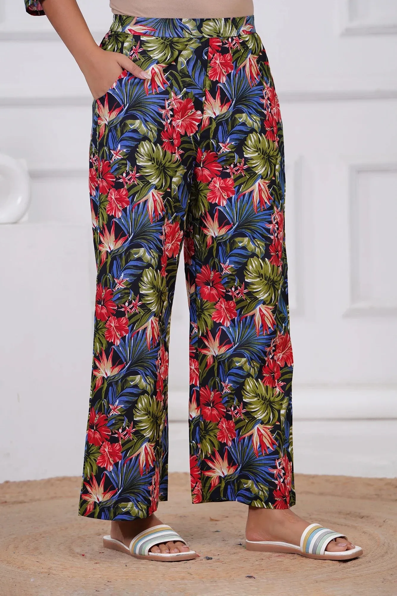 Dark Floral Co-Ord Set