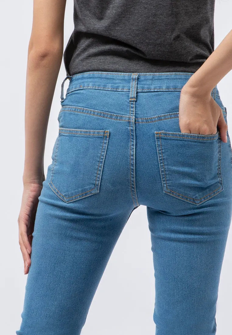 Denim Capri Pants
