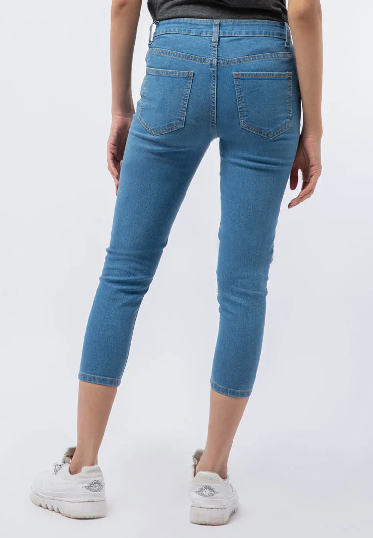 Denim Capri Pants