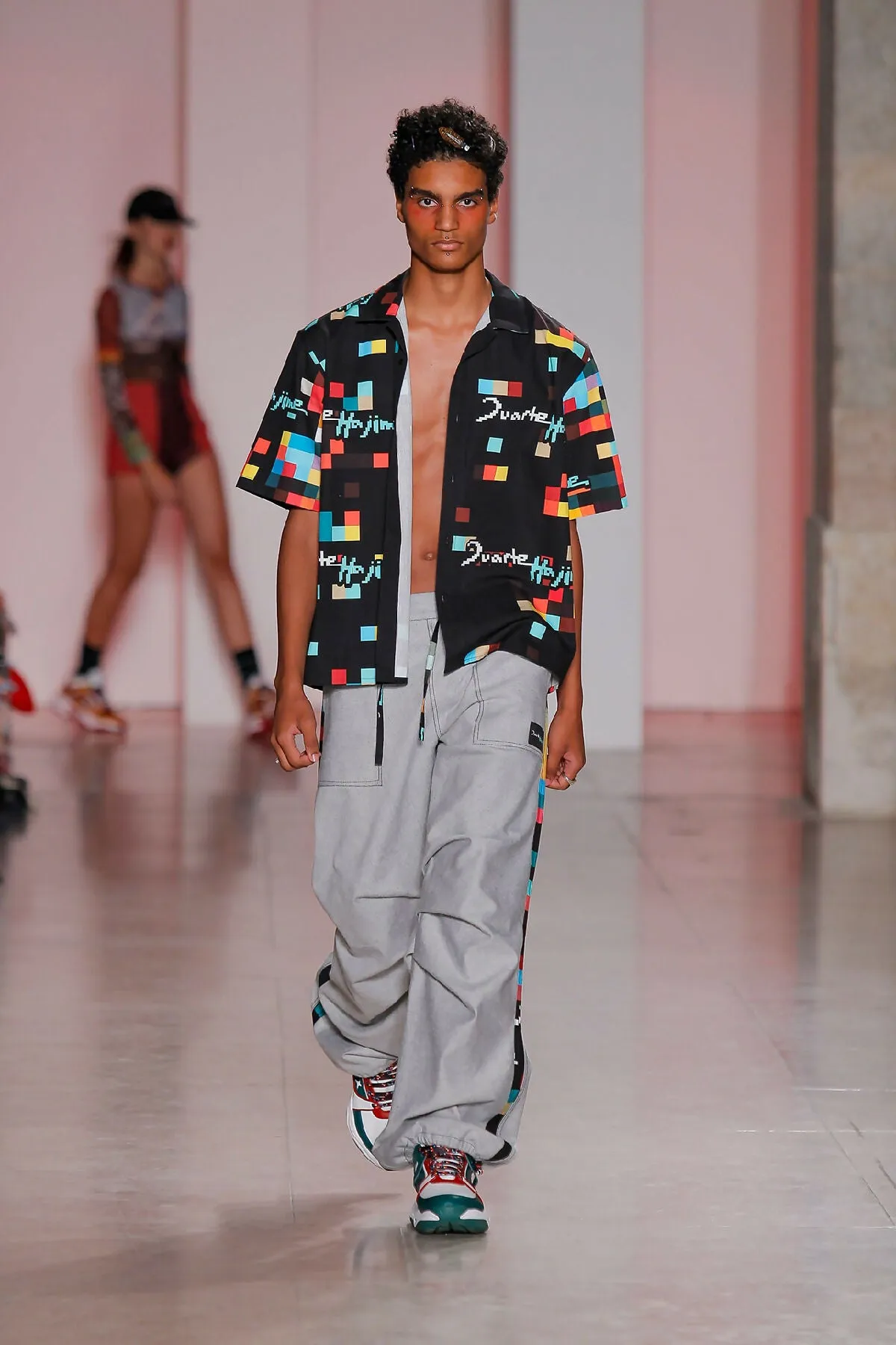 Denim Pixel Trousers