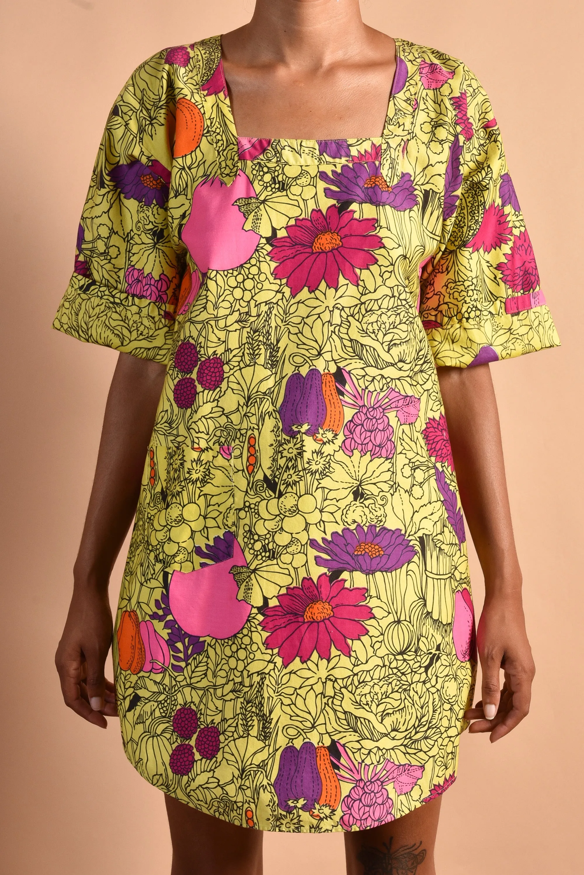 Design House 60s Floral Smock Dress