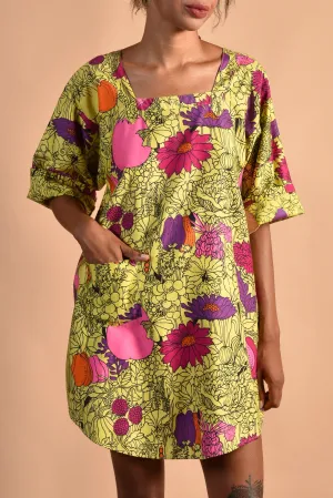 Design House 60s Floral Smock Dress