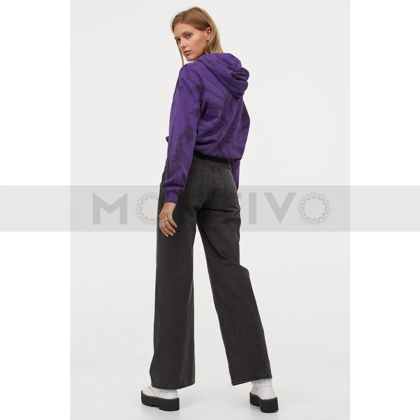 HM Wide Dusty High Waist Jeans