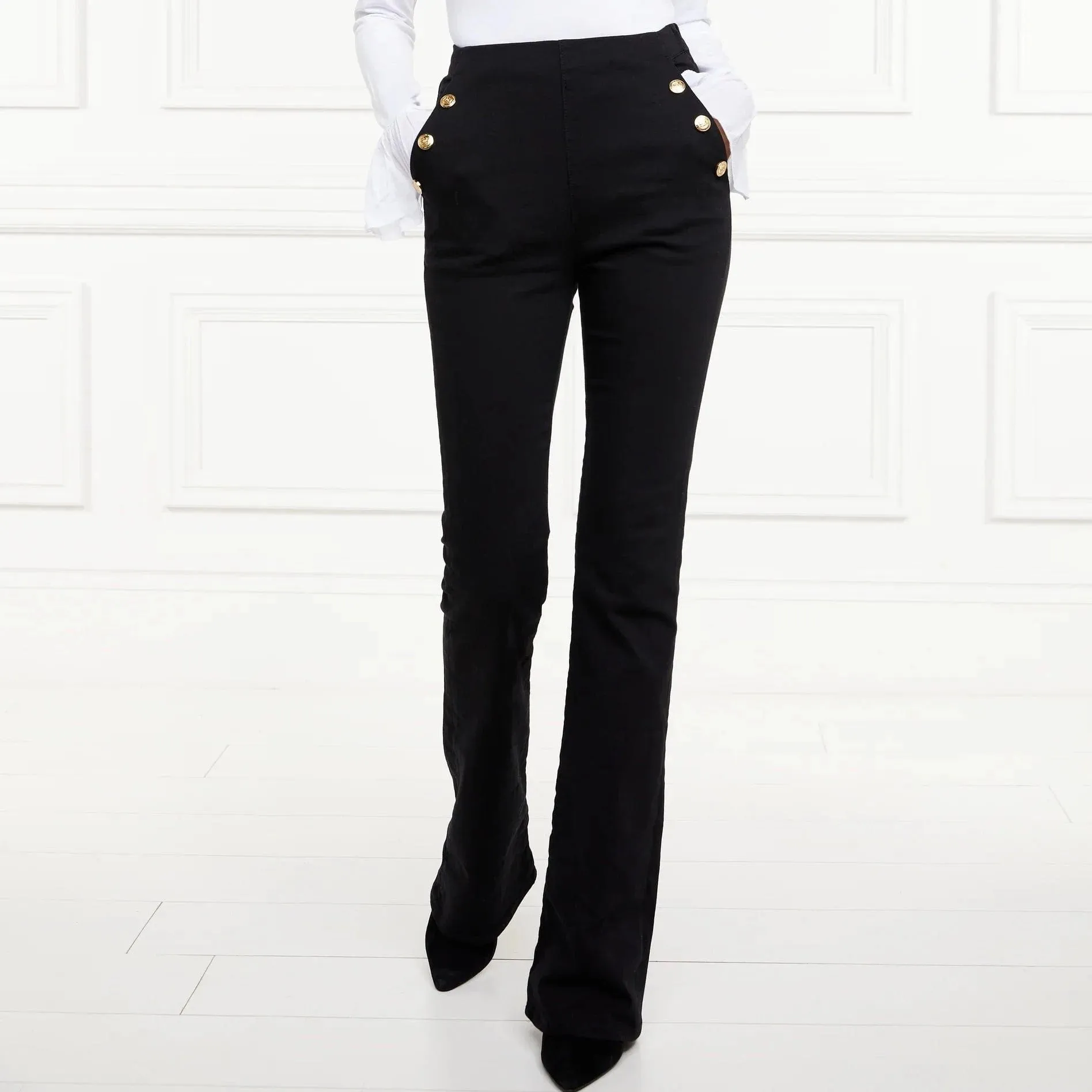 Holland Cooper Amoria Flared Jean Black