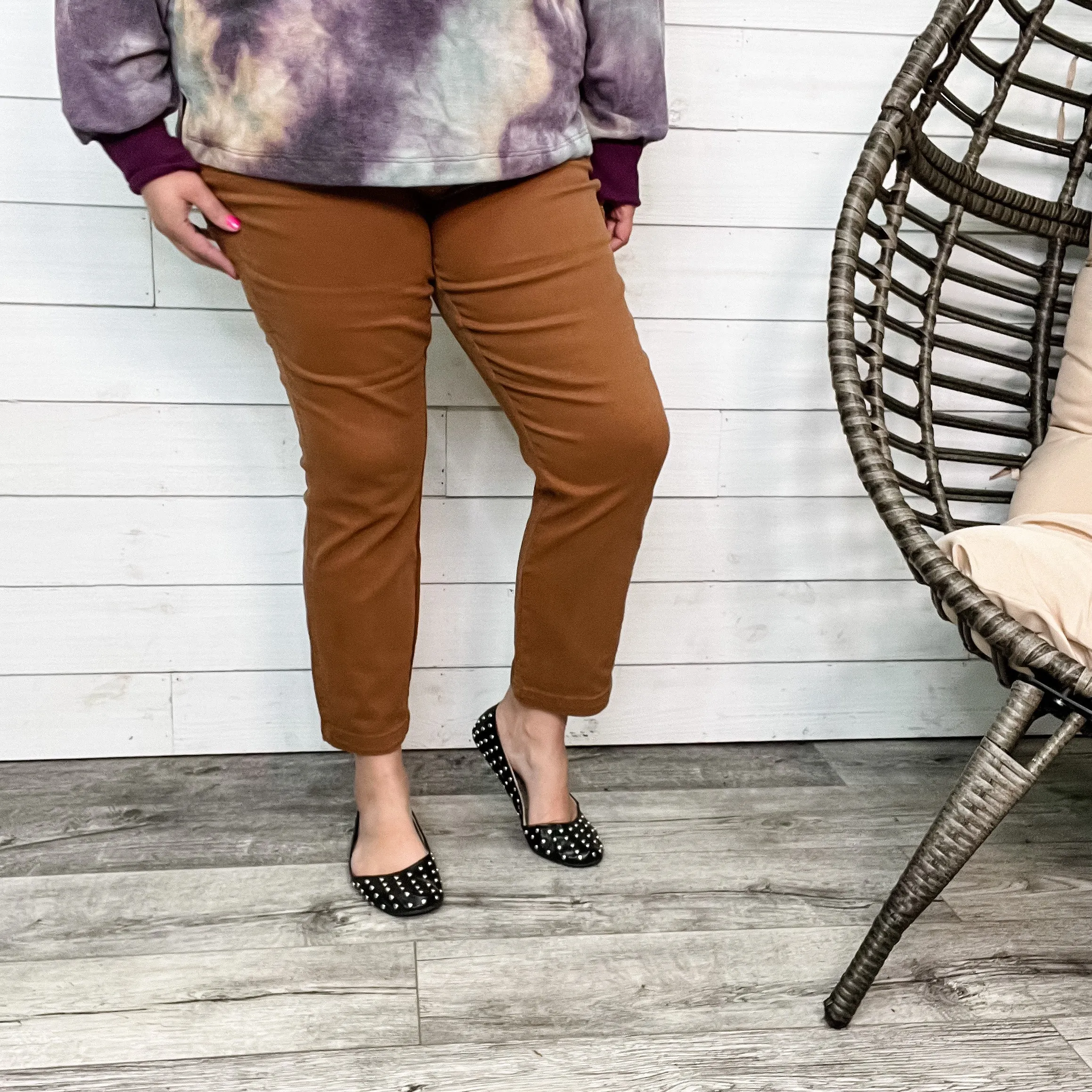 Judy Blue Brown Slim Fit Utility Jeans