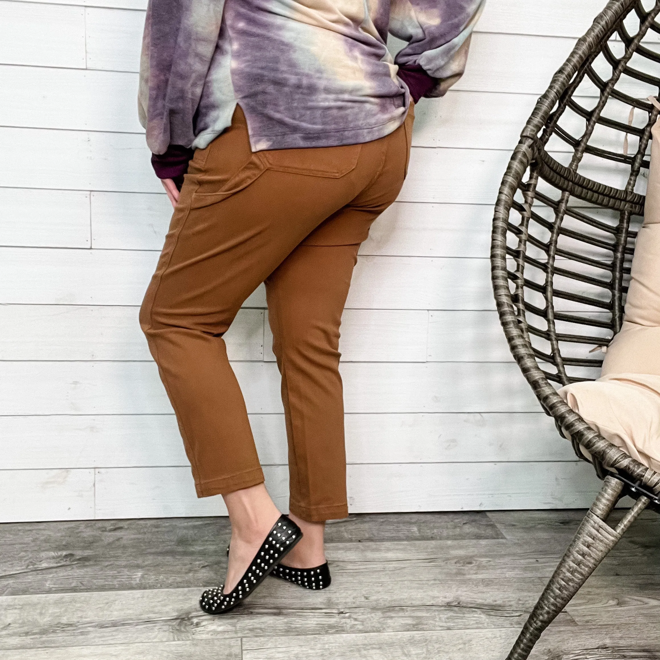 Judy Blue Brown Slim Fit Utility Jeans