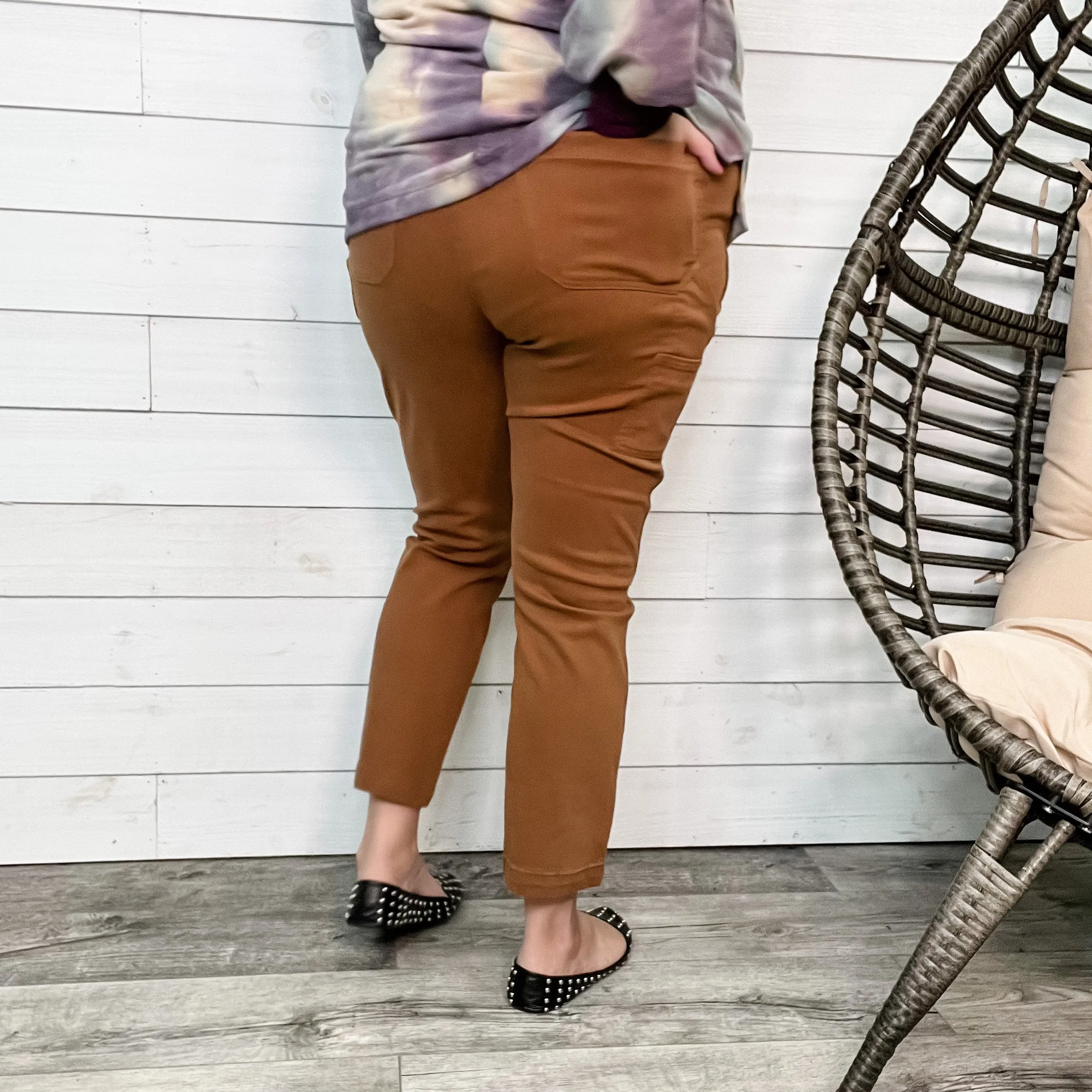 Judy Blue Brown Slim Fit Utility Jeans