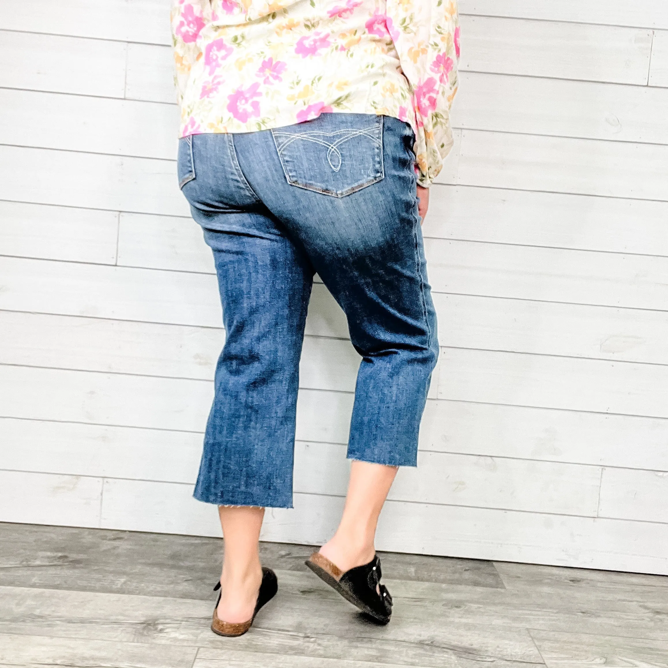 Judy Blue "Against the grain" Wide Leg Crop