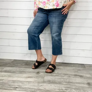 Judy Blue "Against the grain" Wide Leg Crop
