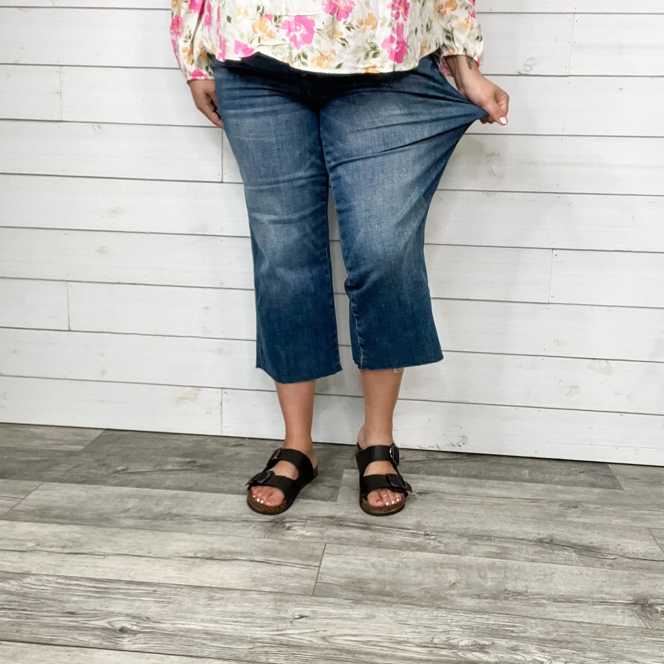 Judy Blue "Against the grain" Wide Leg Crop
