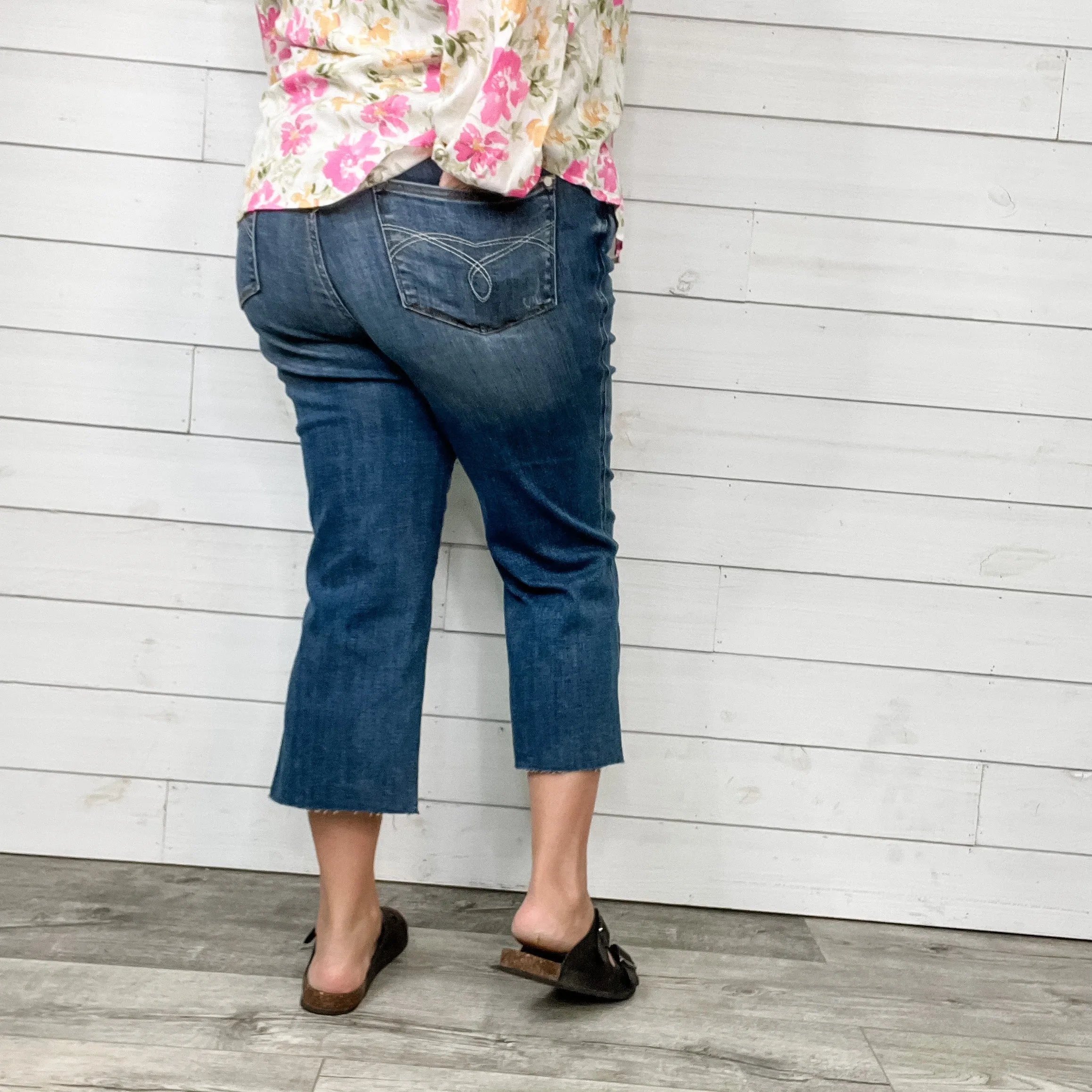 Judy Blue "Against the grain" Wide Leg Crop