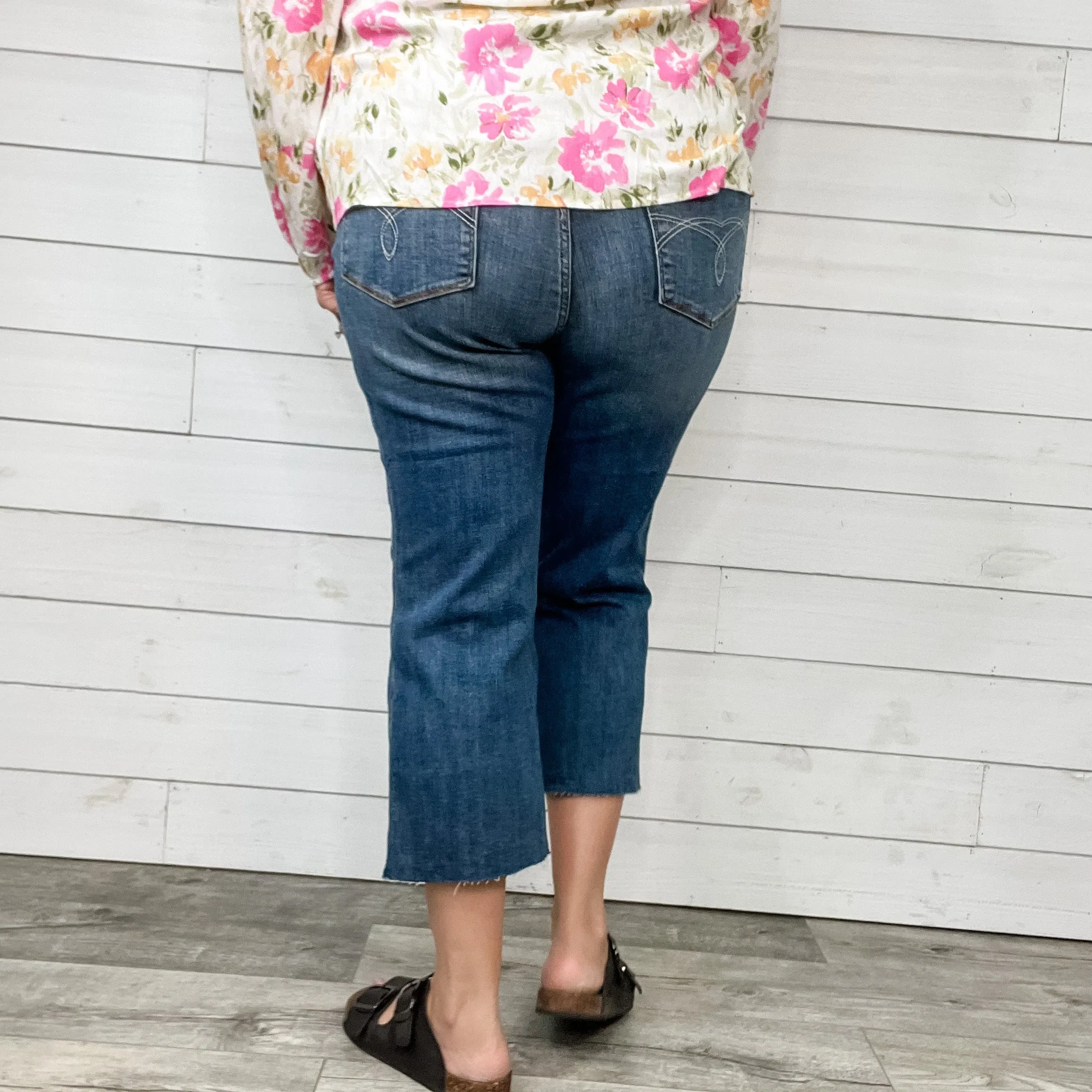 Judy Blue "Against the grain" Wide Leg Crop