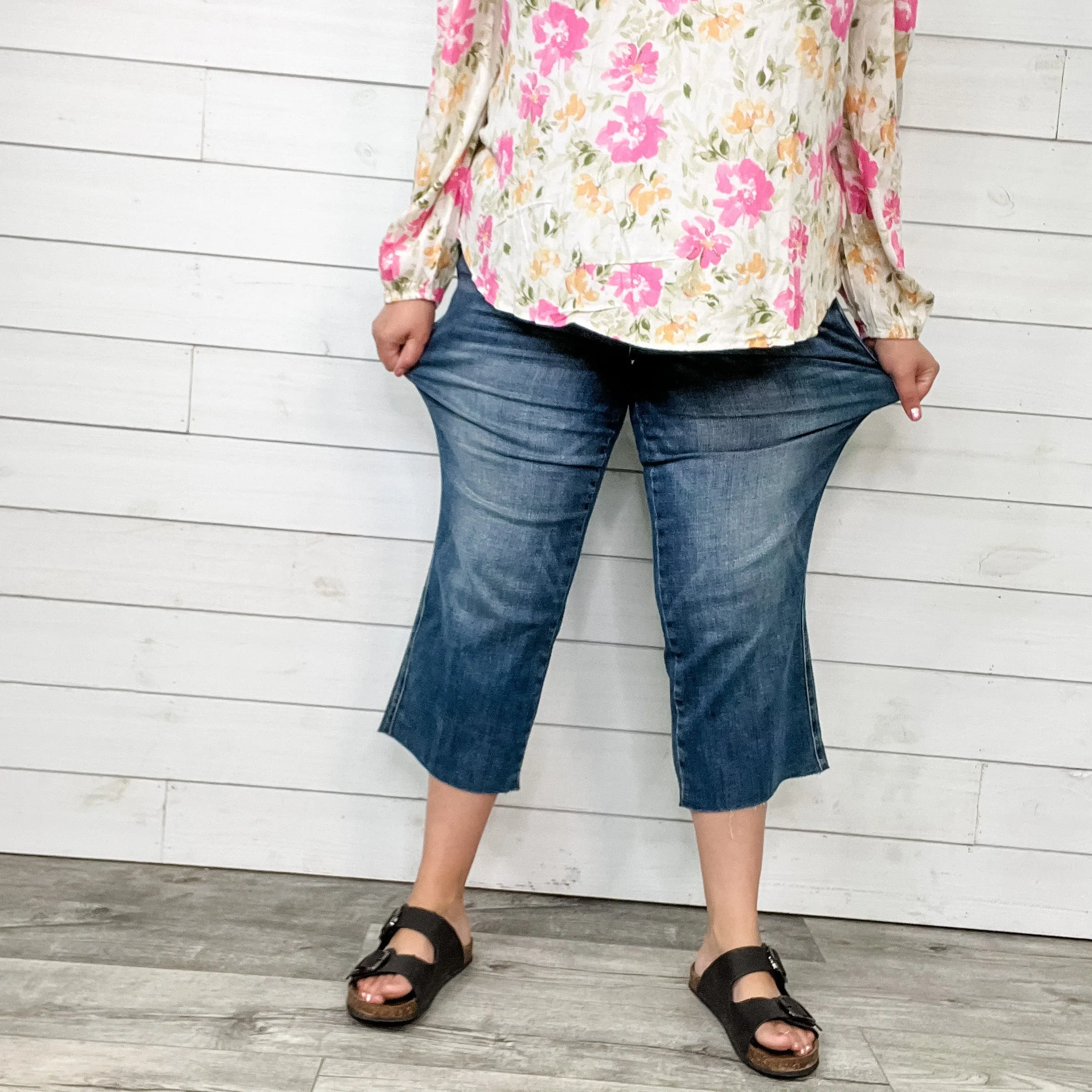 Judy Blue "Against the grain" Wide Leg Crop