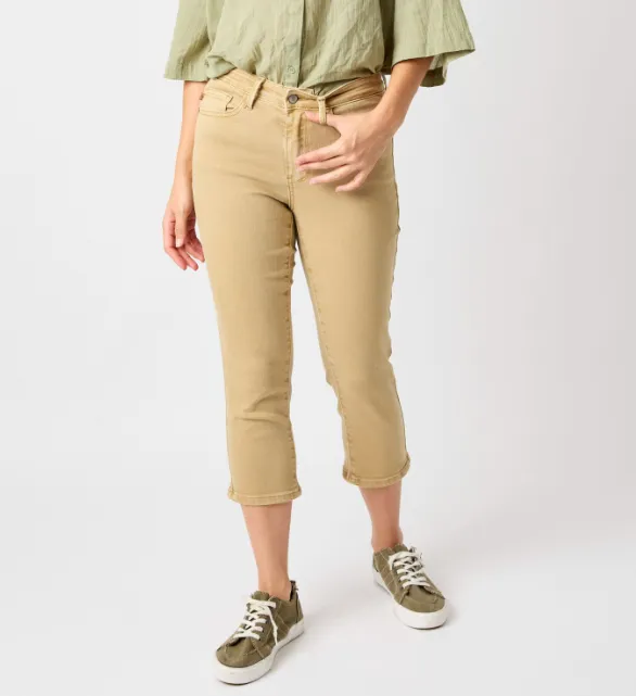 Judy Blue "Bullseye" Khaki Capris