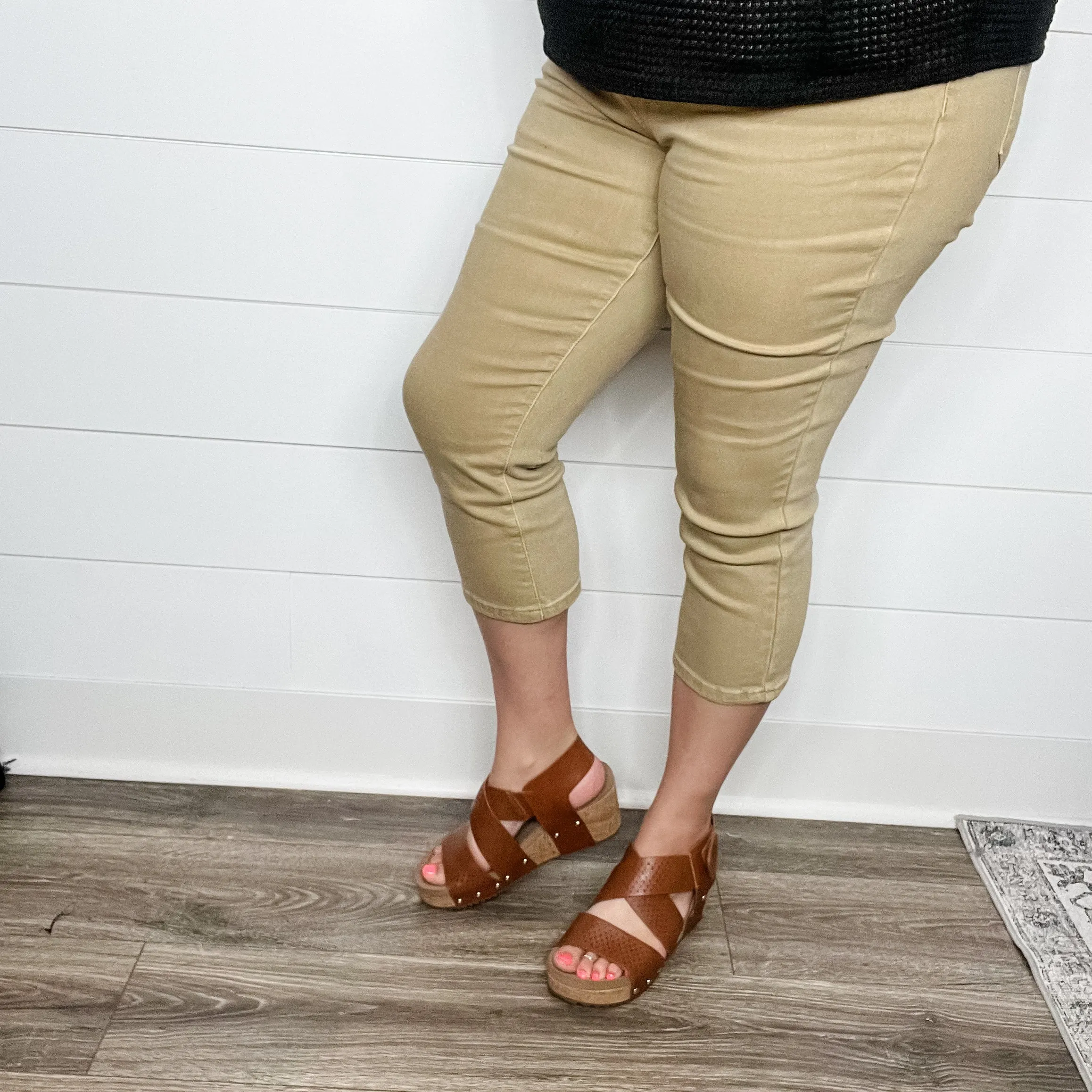 Judy Blue "Bullseye" Khaki Capris