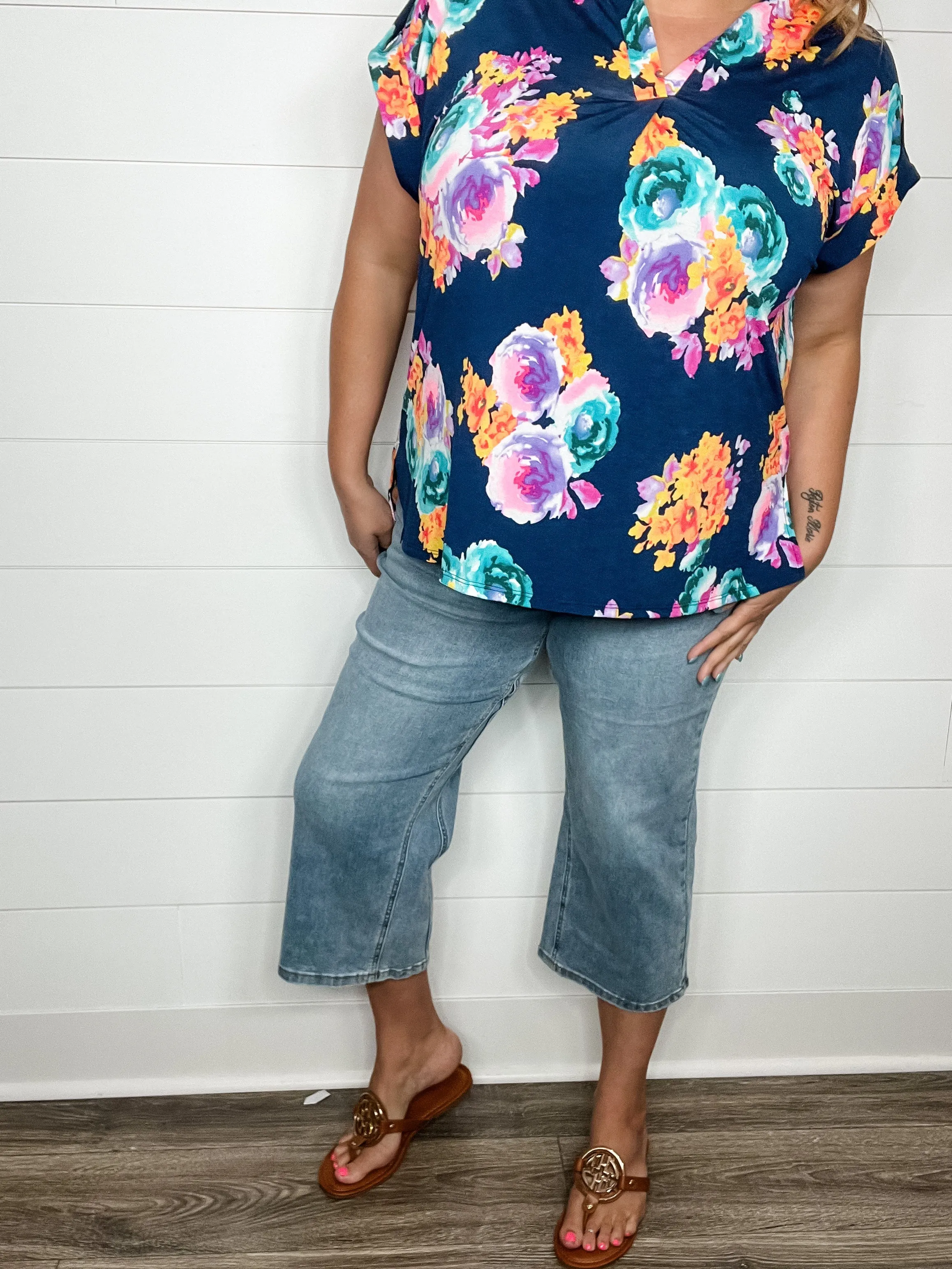 Judy Blue "Cool Runnings" Cooling Denim Wide Leg Crops