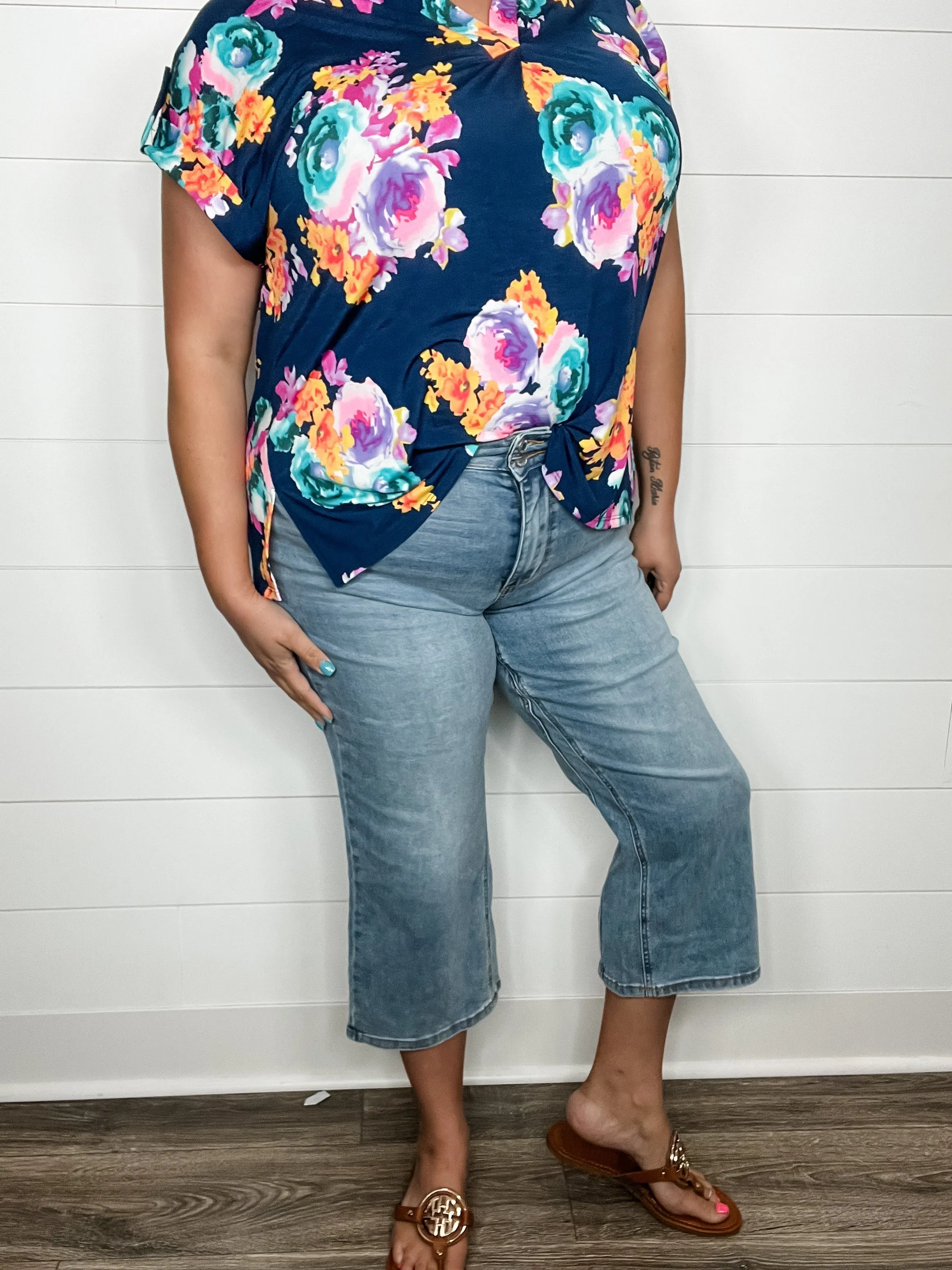 Judy Blue "Cool Runnings" Cooling Denim Wide Leg Crops