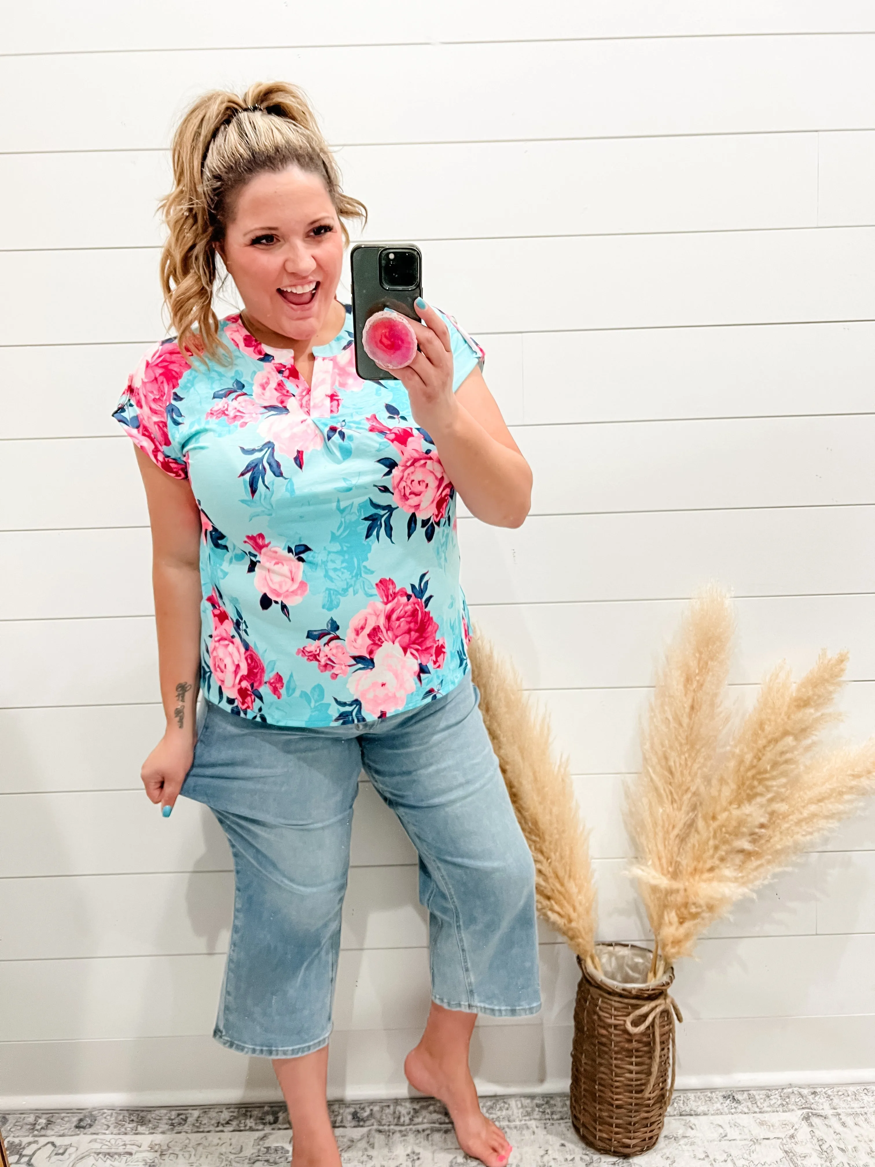 Judy Blue "Cool Runnings" Cooling Denim Wide Leg Crops