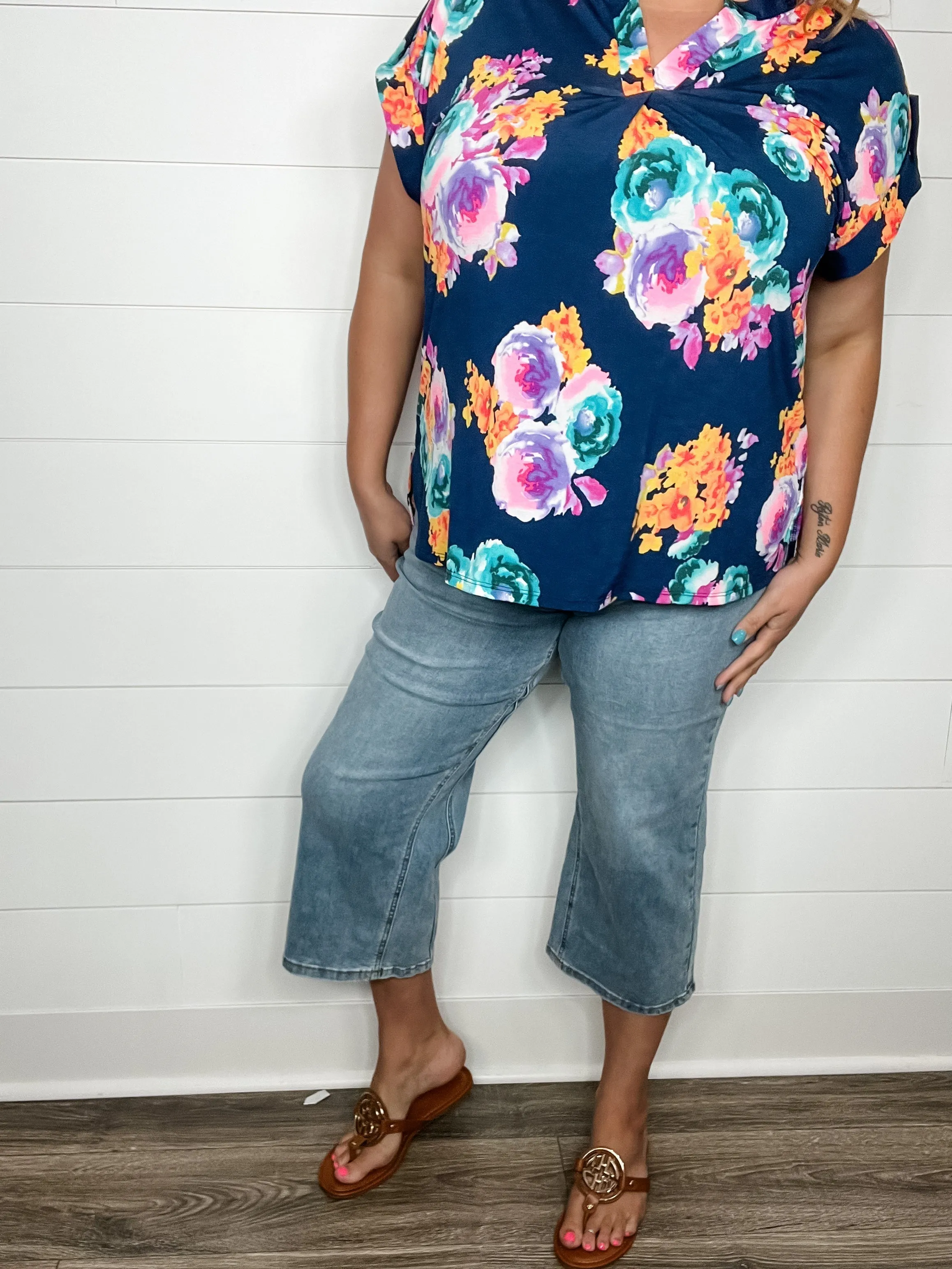 Judy Blue "Cool Runnings" Cooling Denim Wide Leg Crops