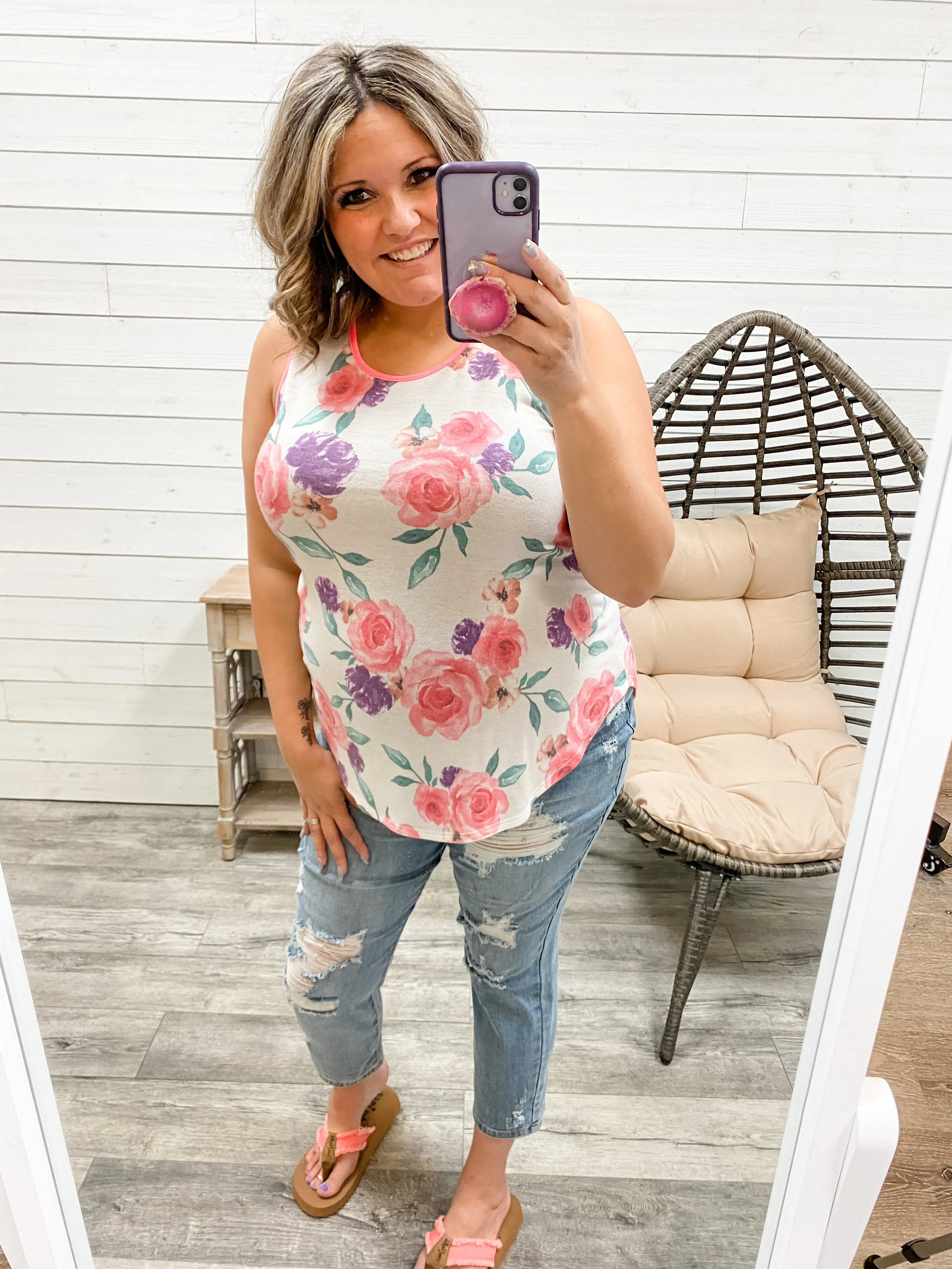 Judy Blue "Heart Breaker" Cropped Boyfriend Jeans