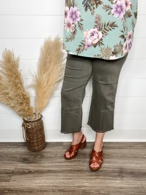 Judy Blue "Olive Juice" Tummy Control Crops