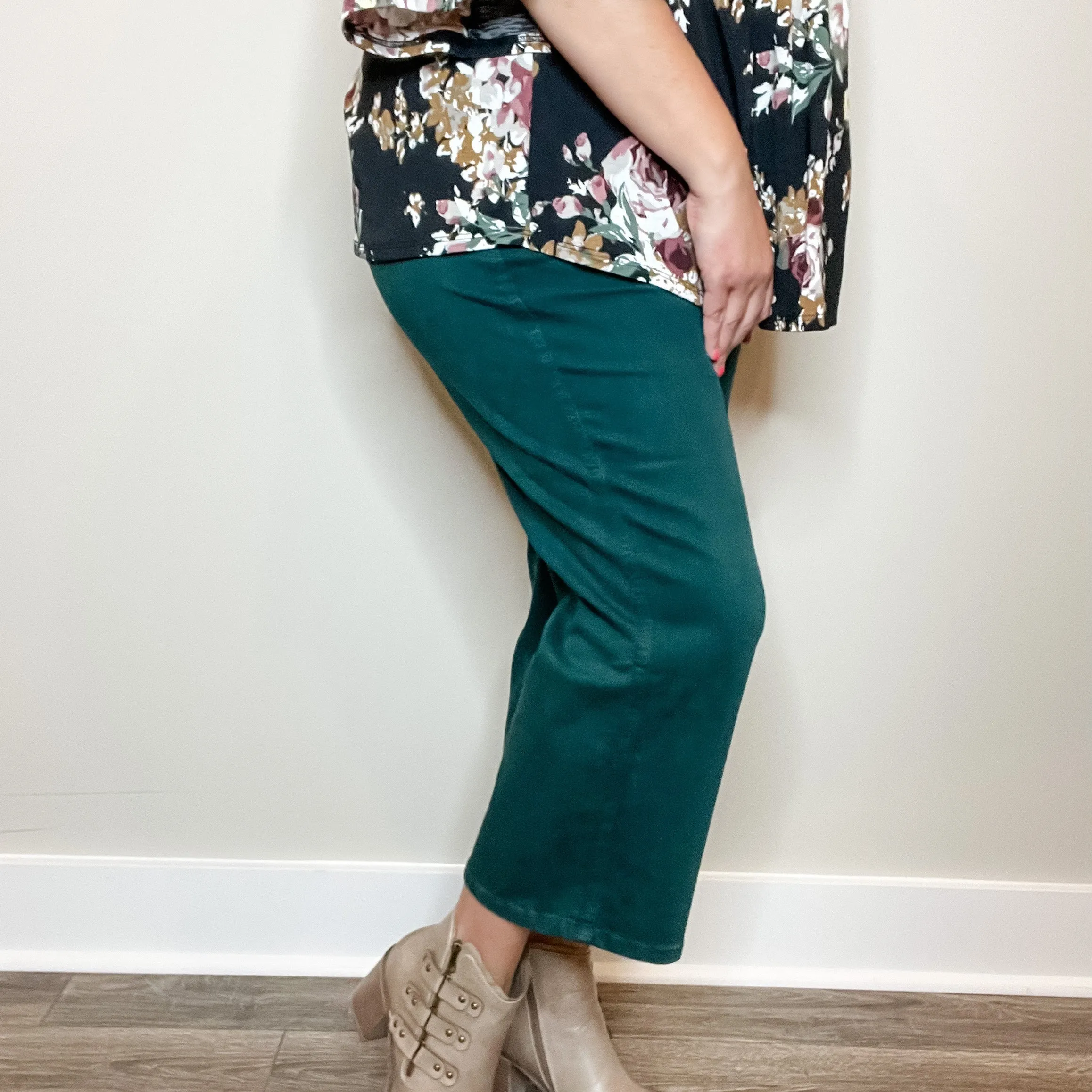 Judy Blue "The Real Teal" Wide Leg Crops