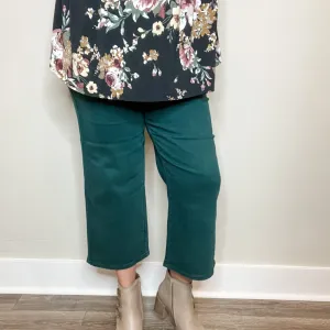 Judy Blue "The Real Teal" Wide Leg Crops