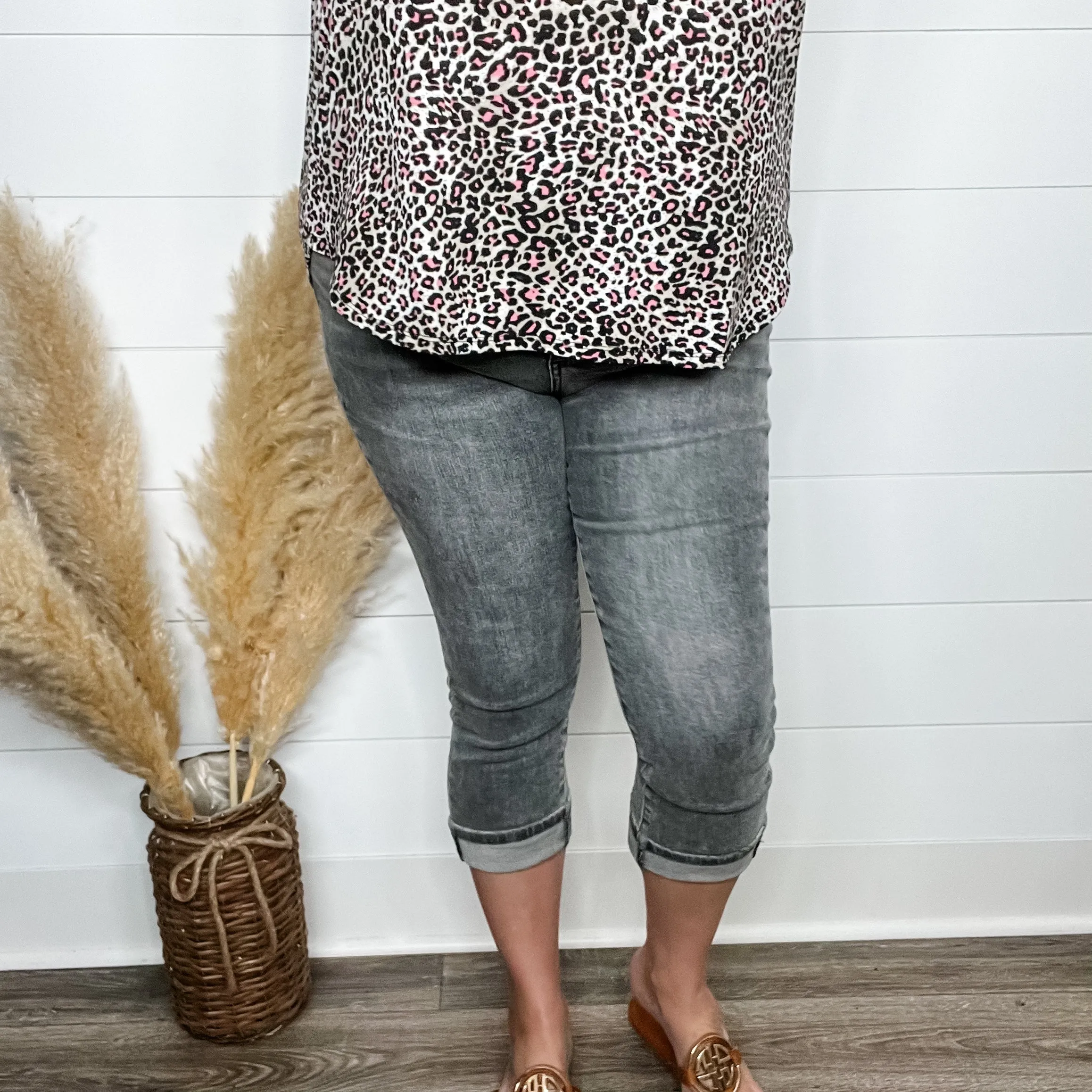 Judy Blue "Today is the Day" Grey Capris