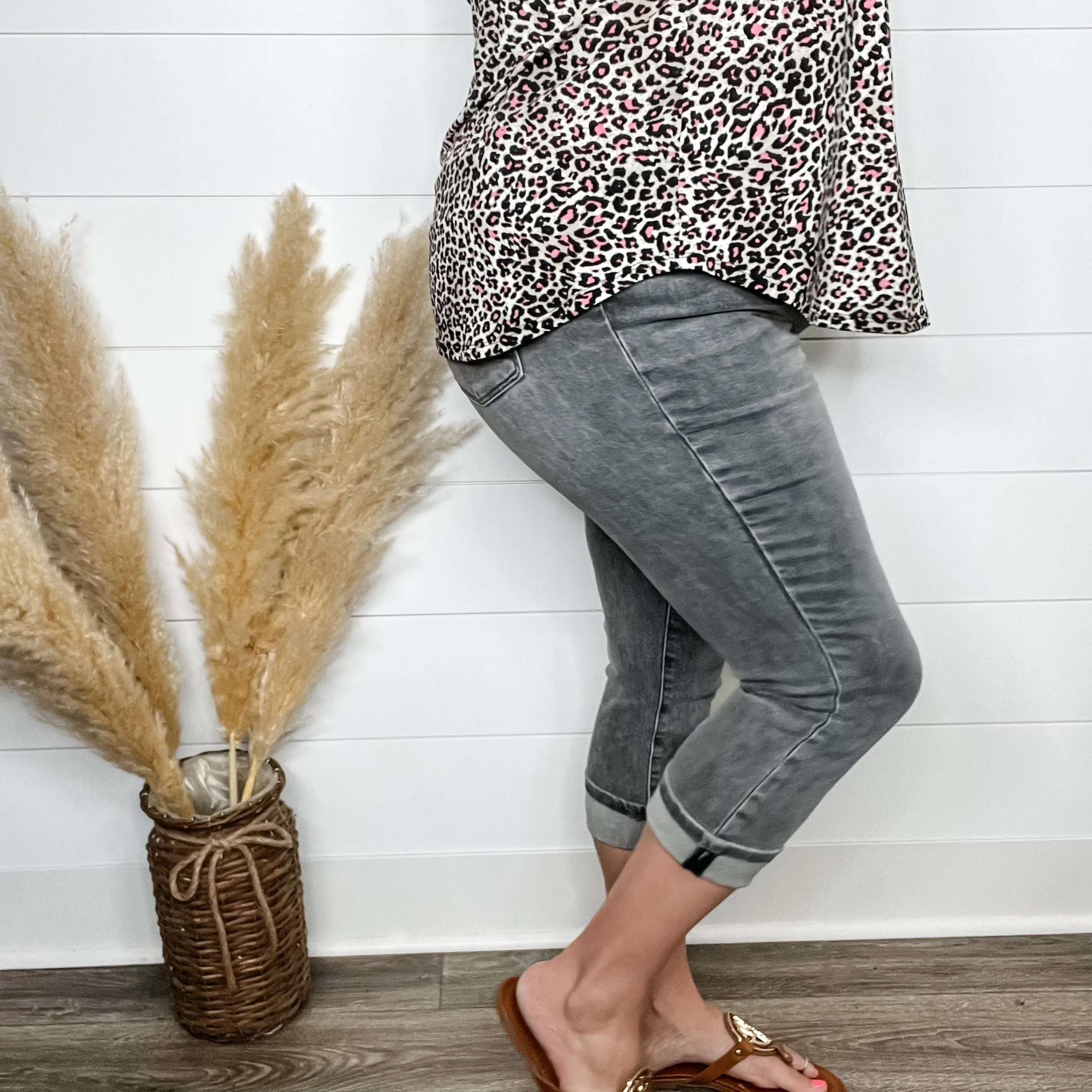 Judy Blue "Today is the Day" Grey Capris