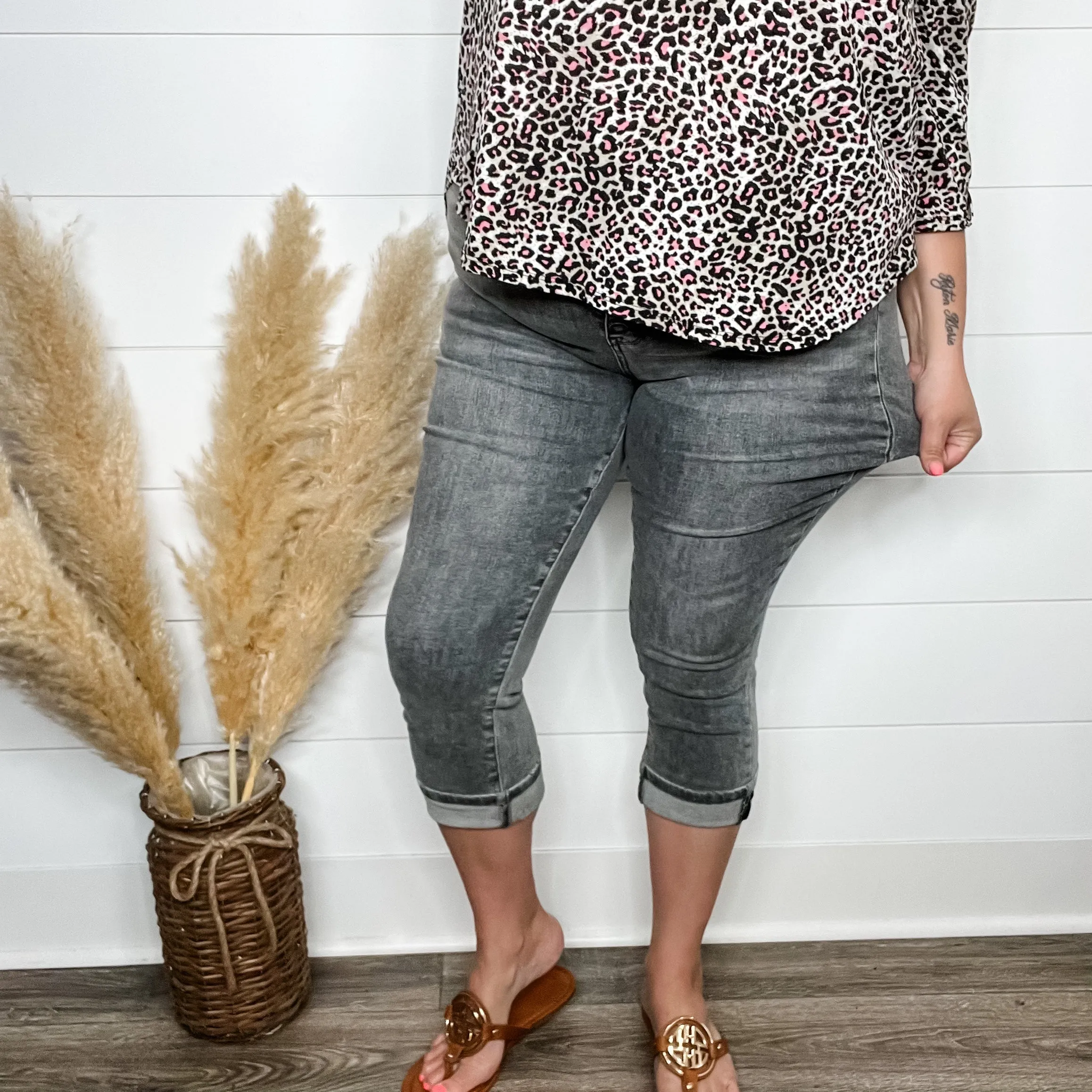 Judy Blue "Today is the Day" Grey Capris