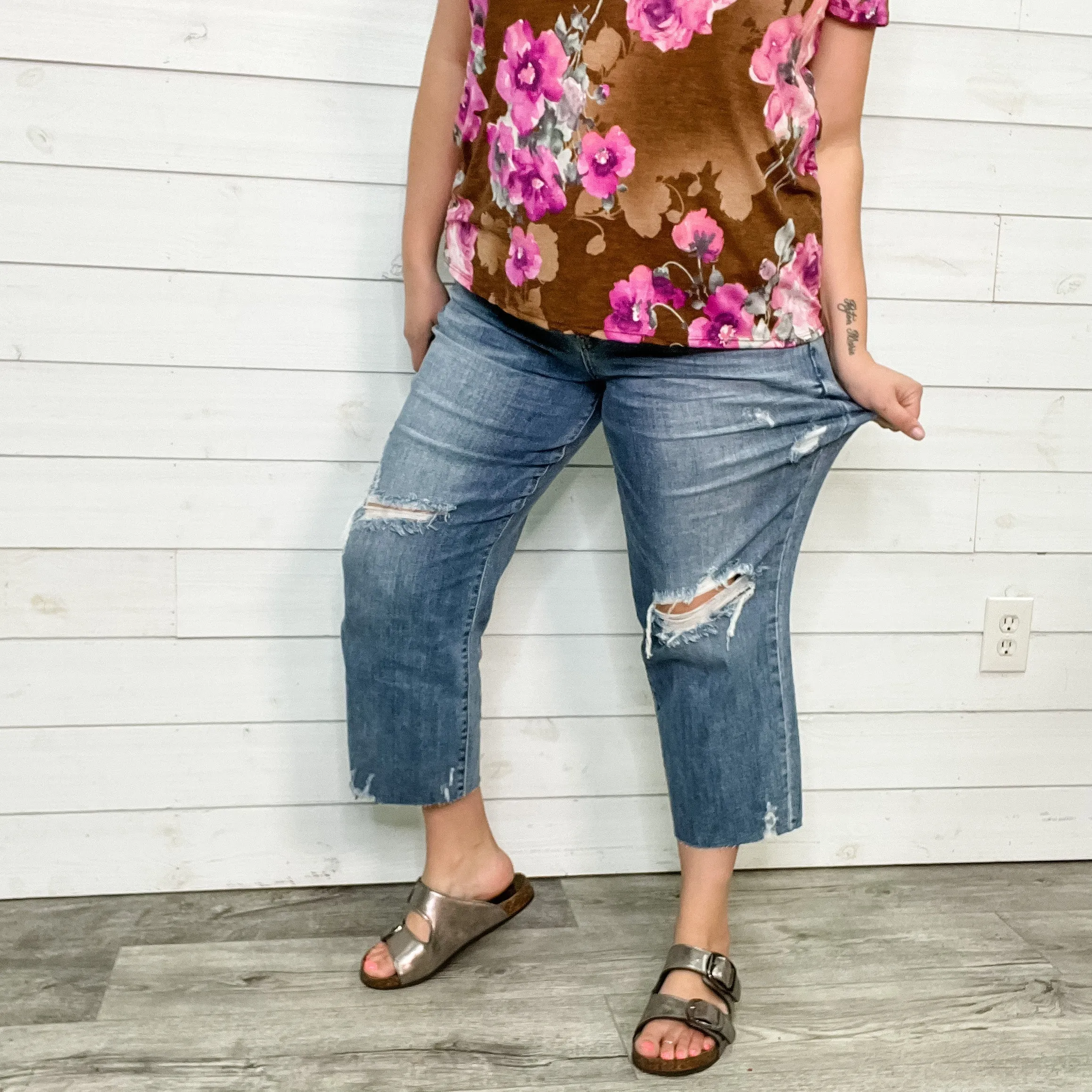 Judy Blue "Wide and Crazy" Wide Leg Crops