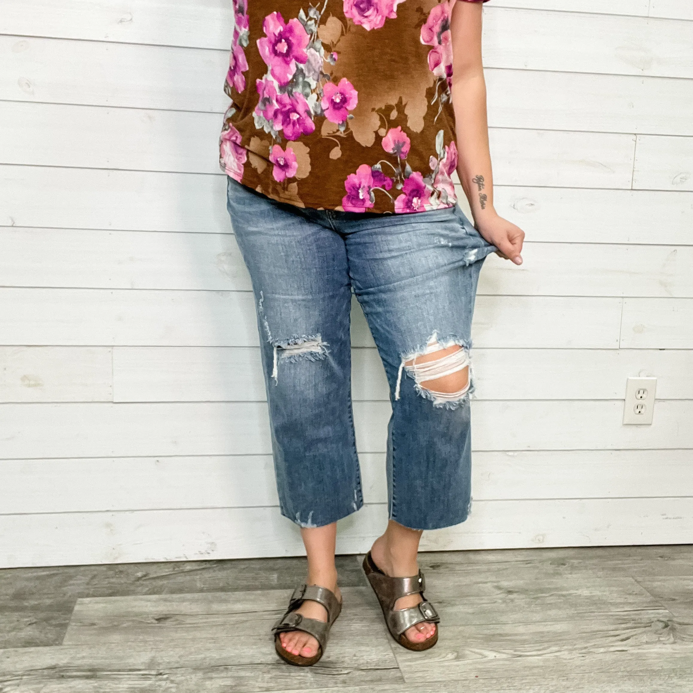 Judy Blue "Wide and Crazy" Wide Leg Crops
