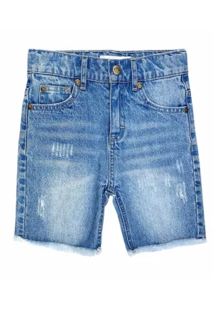 Light wash denim shorts