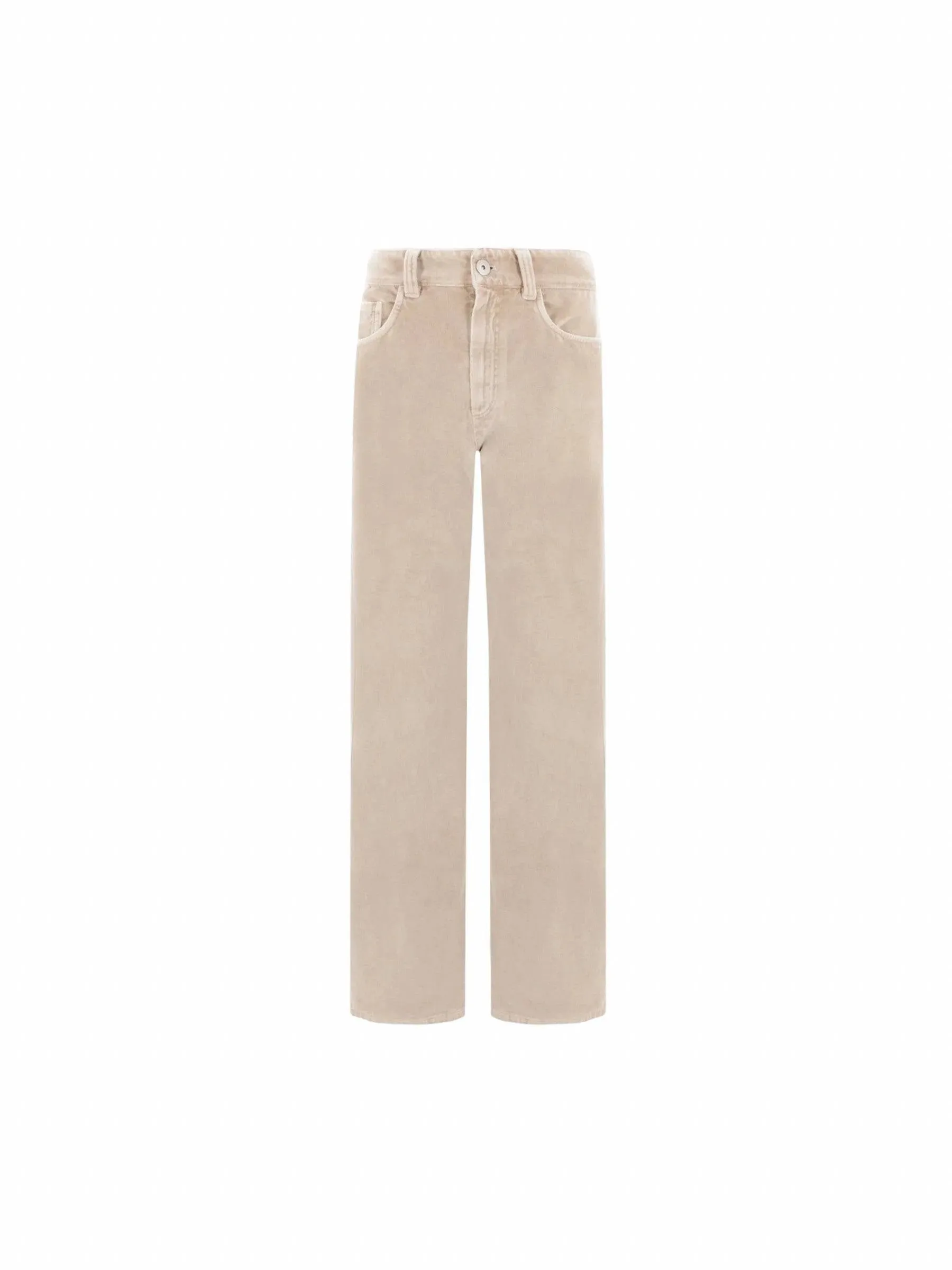 Loose-Fit Velvet Trousers
