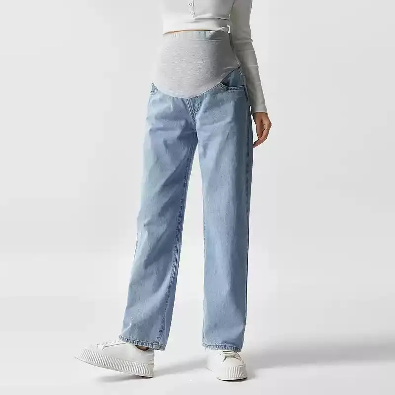 Maternity Wide Leg Jeans-Black