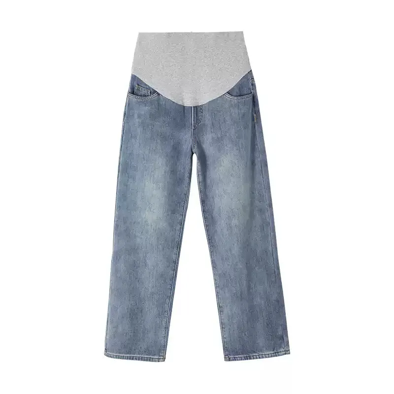 Maternity Wide Leg Jeans-Black