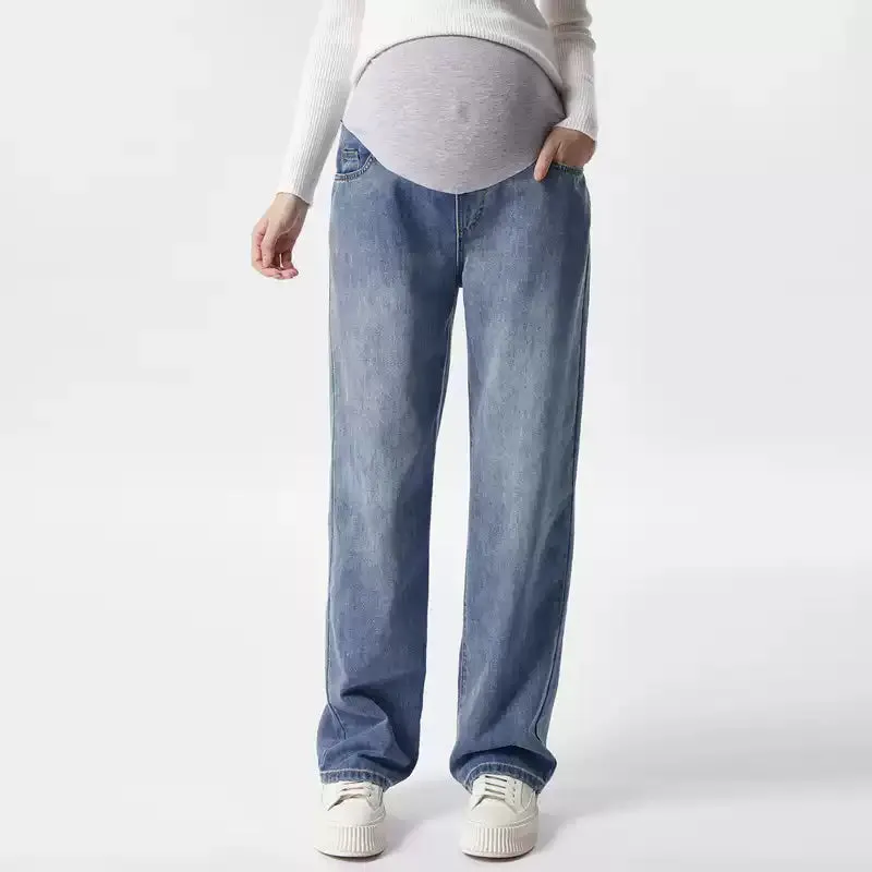 Maternity Wide Leg Jeans-Black