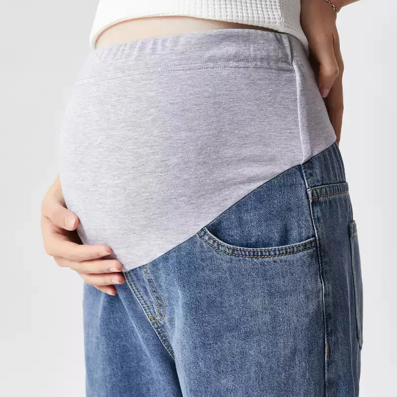 Maternity Wide Leg Jeans-Black