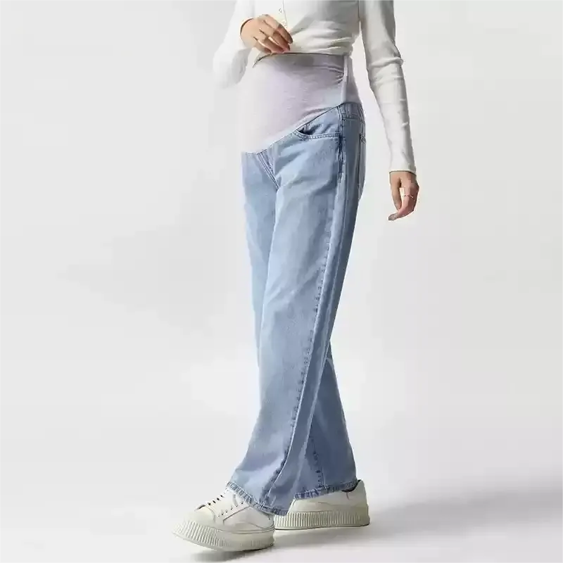 Maternity Wide Leg Jeans-Black