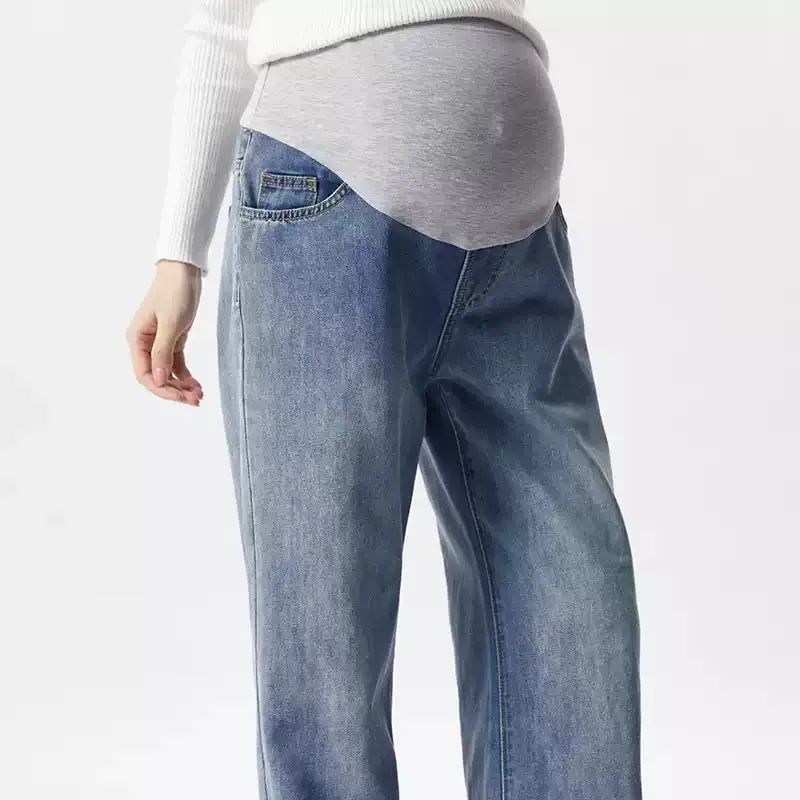 Maternity Wide Leg Jeans-Black